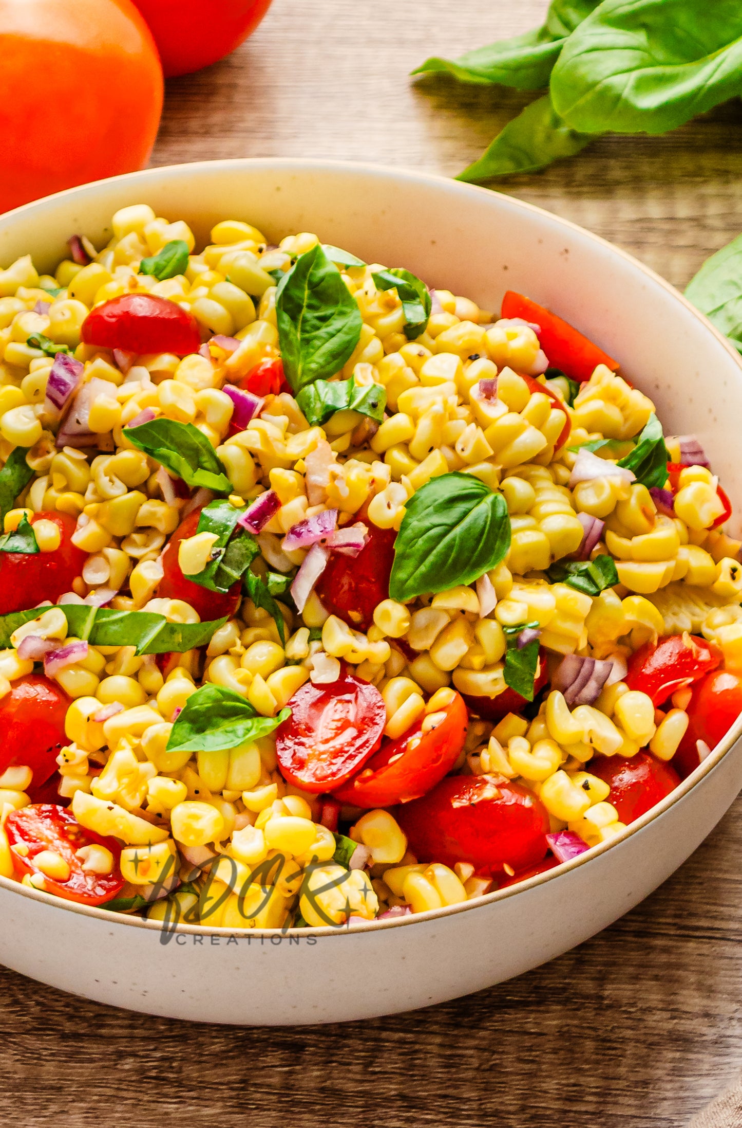 Simple & Fresh Summer Corn Tomato Basil Salad - EXCLUSIVE