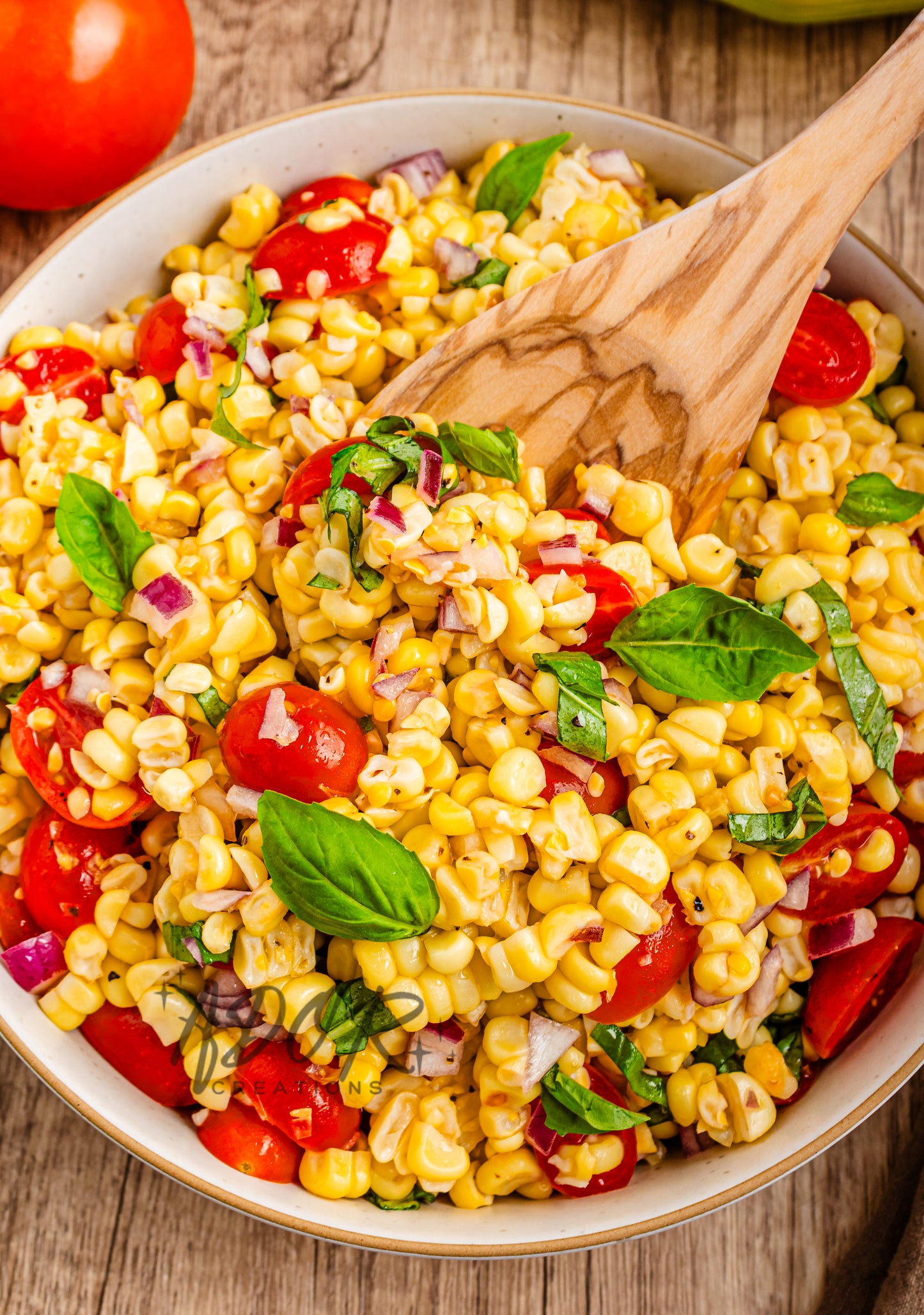 Simple & Fresh Summer Corn Tomato Basil Salad - EXCLUSIVE