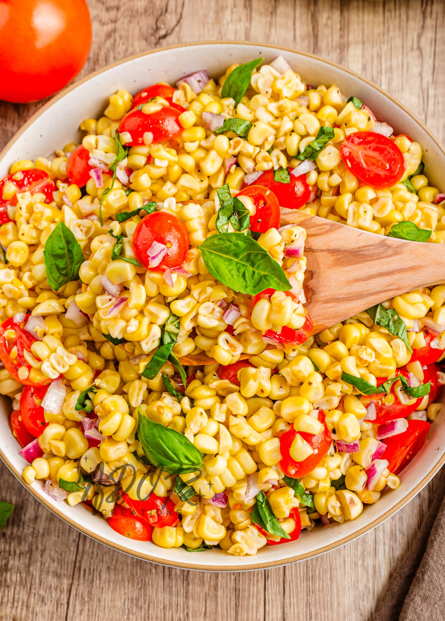 Simple & Fresh Summer Corn Tomato Basil Salad - EXCLUSIVE