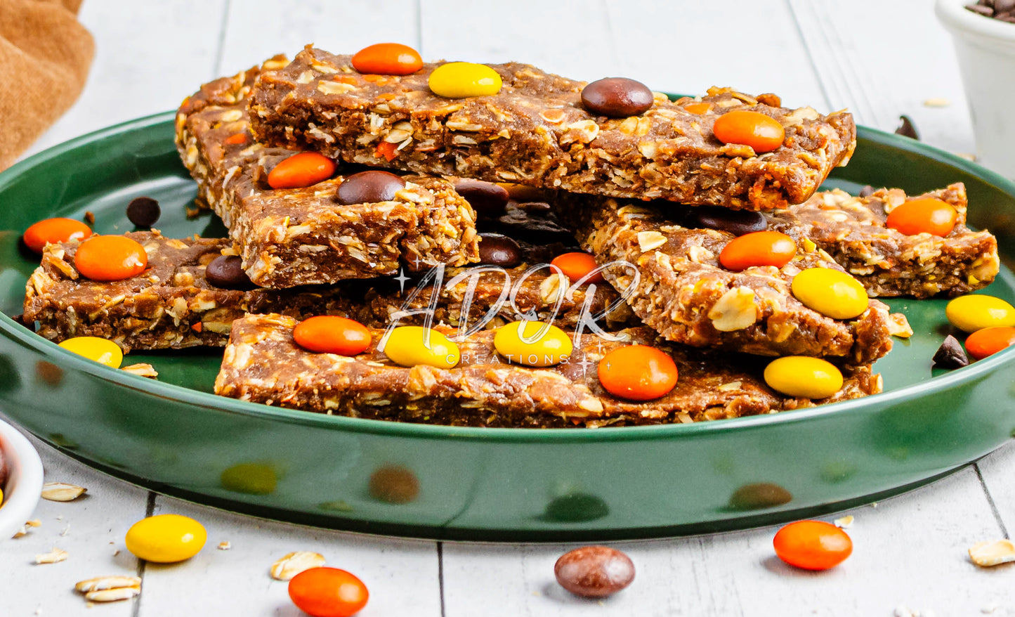 No-Bake Reese's Pieces Protein Bars - Set 4 of 6