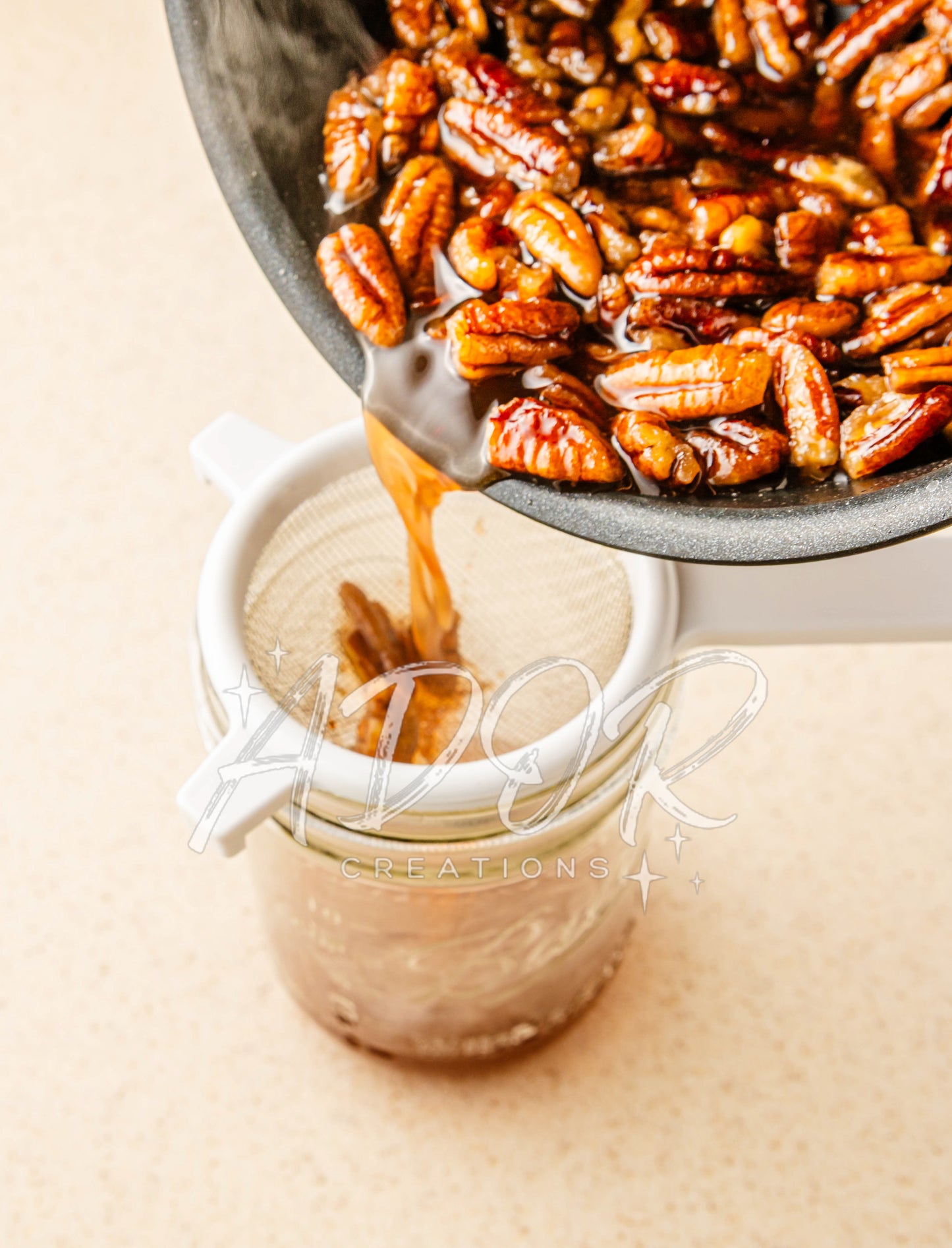 Homemade Pecan Syrup & Sweet Toasted Pecans - Set 1 of 3