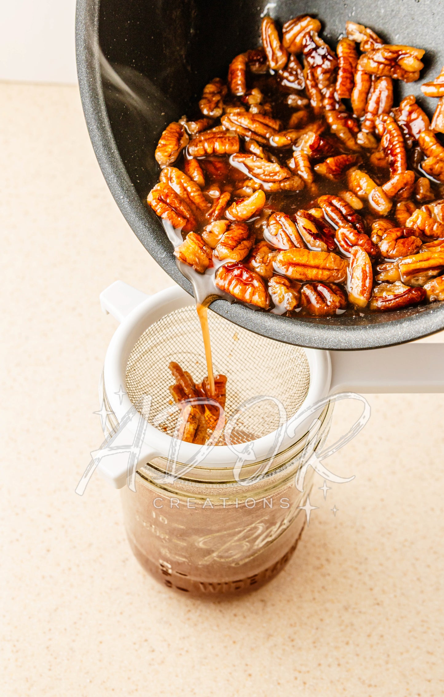 Homemade Pecan Syrup & Sweet Toasted Pecans - Set 1 of 3