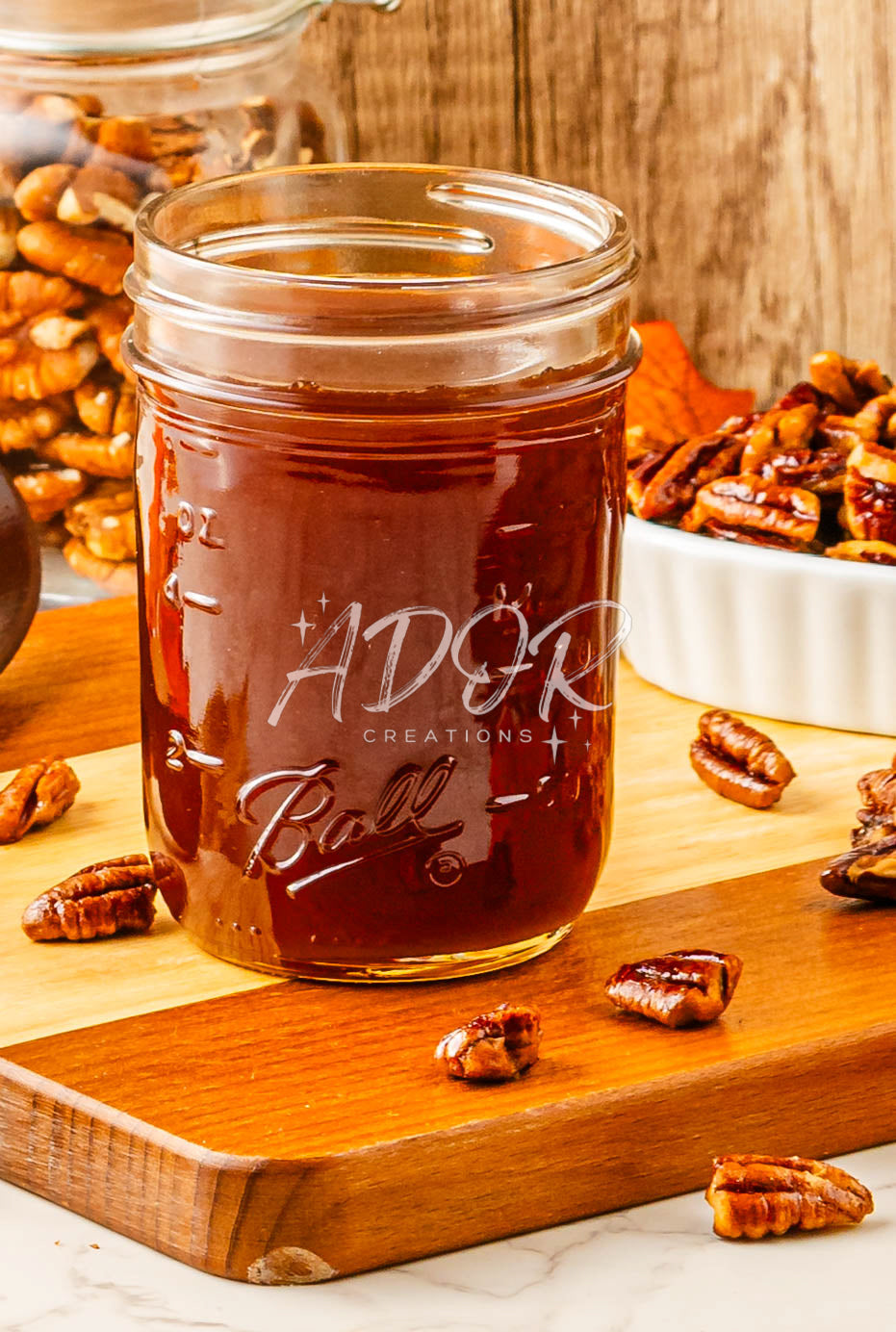 Homemade Pecan Syrup & Sweet Toasted Pecans - Set 1 of 3