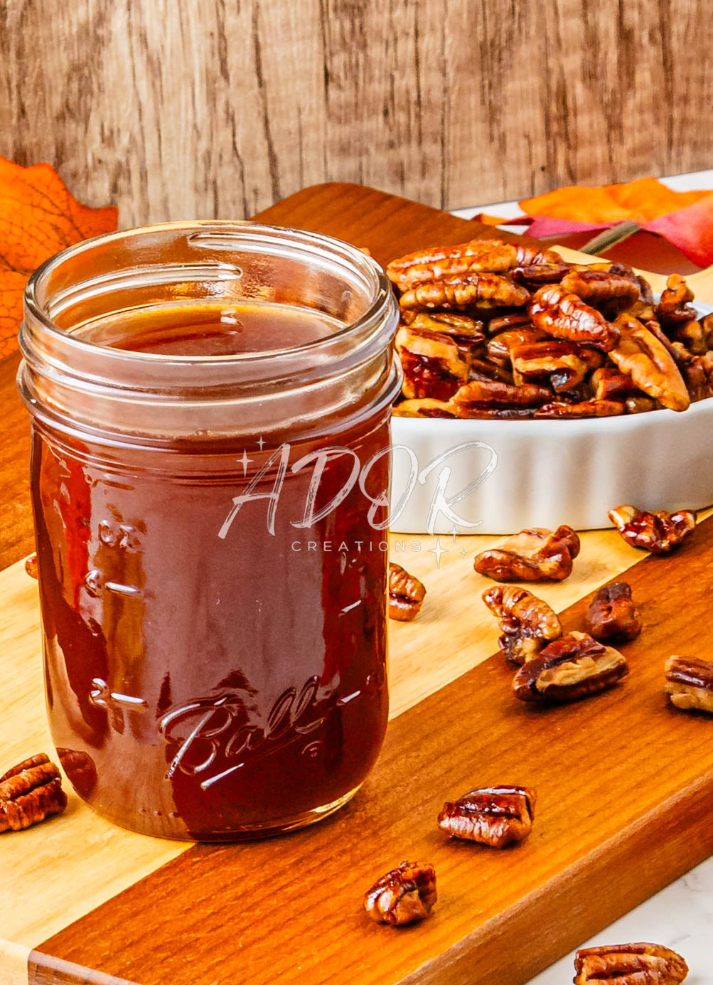 Homemade Pecan Syrup & Sweet Toasted Pecans - Set 1 of 3