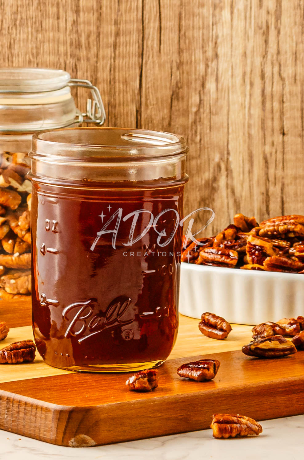 Homemade Pecan Syrup & Sweet Toasted Pecans - Set 1 of 3