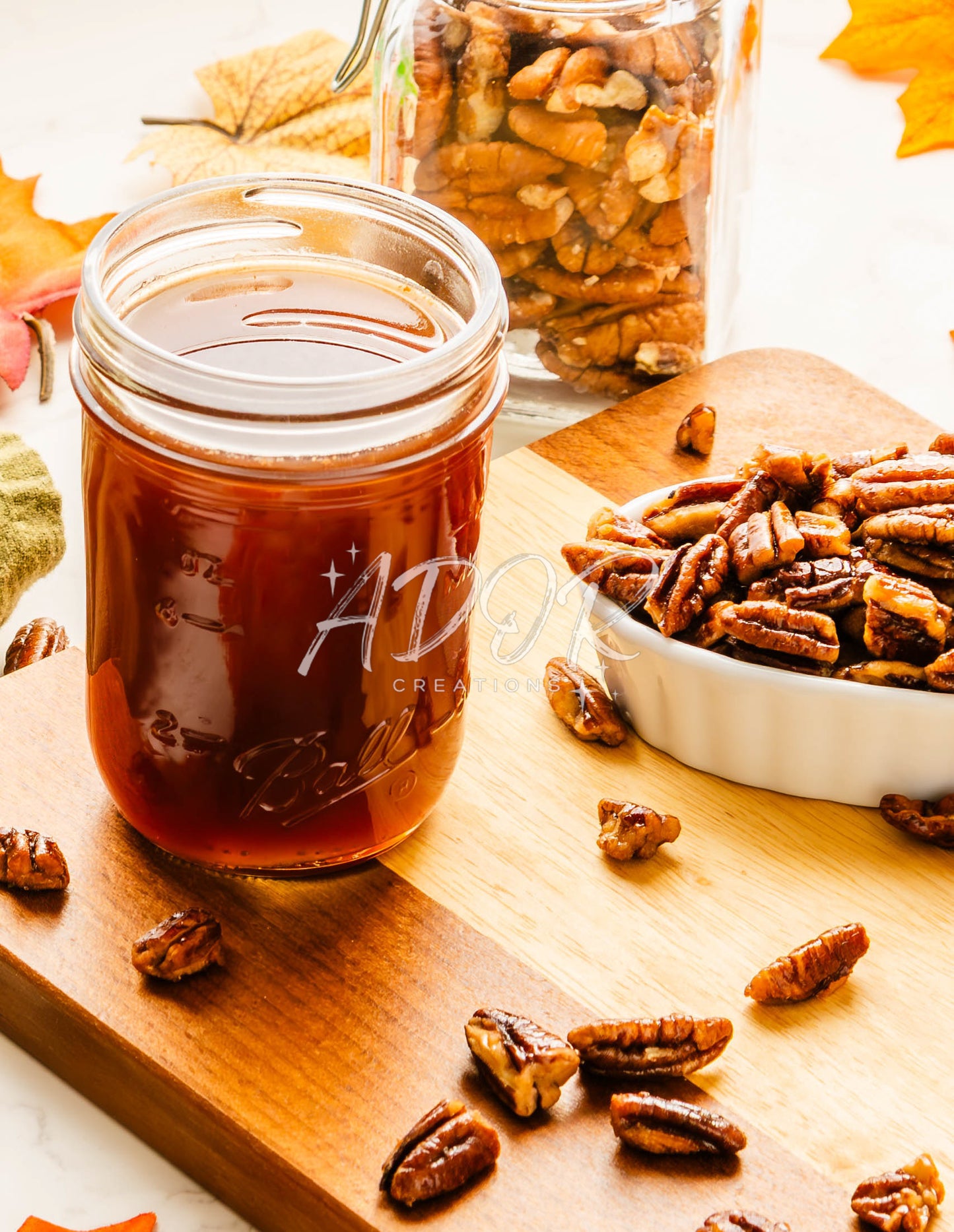 Homemade Pecan Syrup & Sweet Toasted Pecans - Set 1 of 3