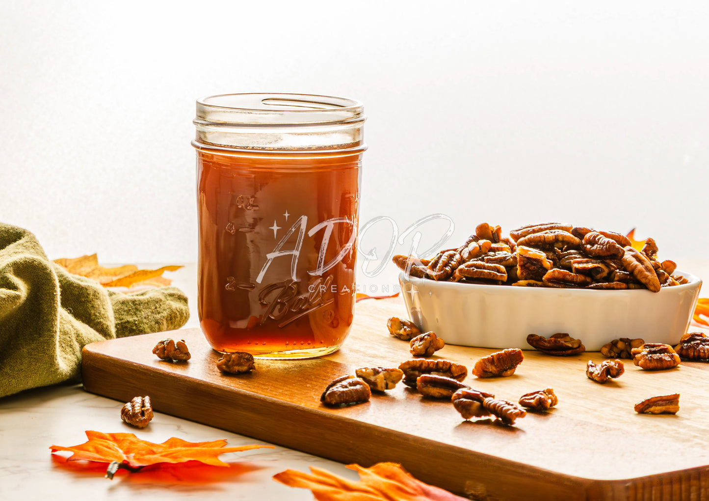 Homemade Pecan Syrup & Sweet Toasted Pecans - Set 1 of 3