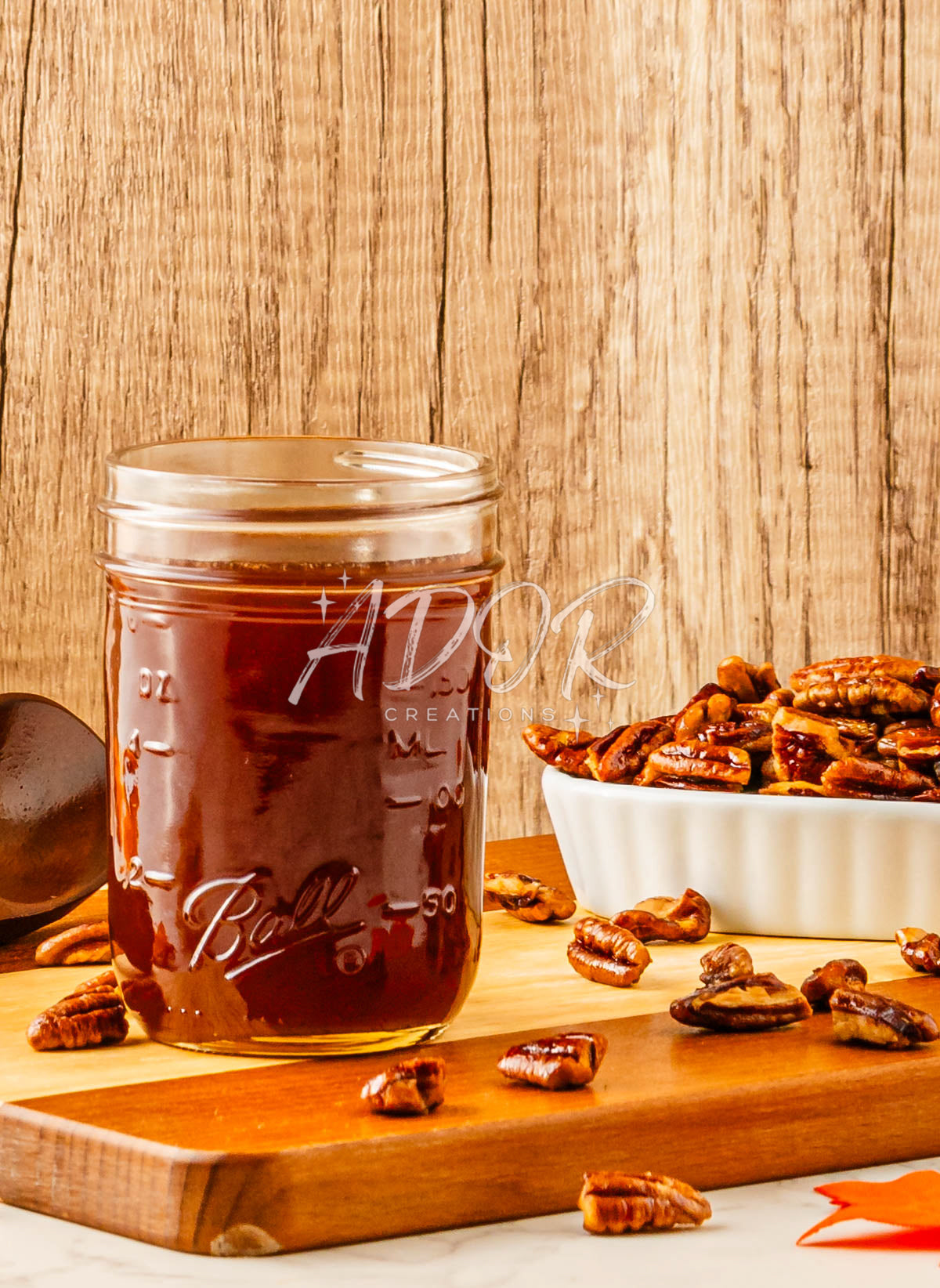 Homemade Pecan Syrup & Sweet Toasted Pecans - Set 1 of 3