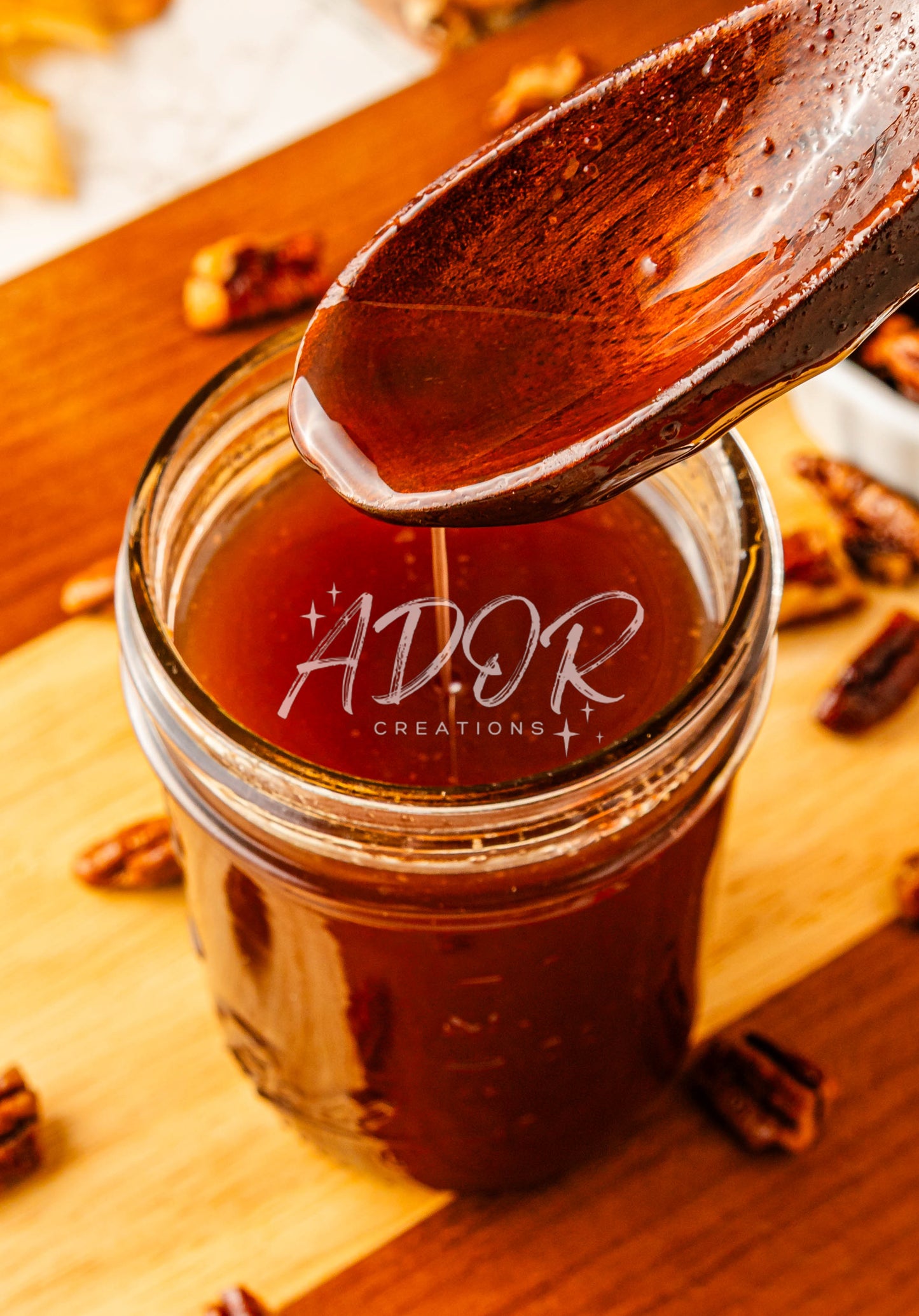 Homemade Pecan Syrup & Sweet Toasted Pecans - Set 1 of 3