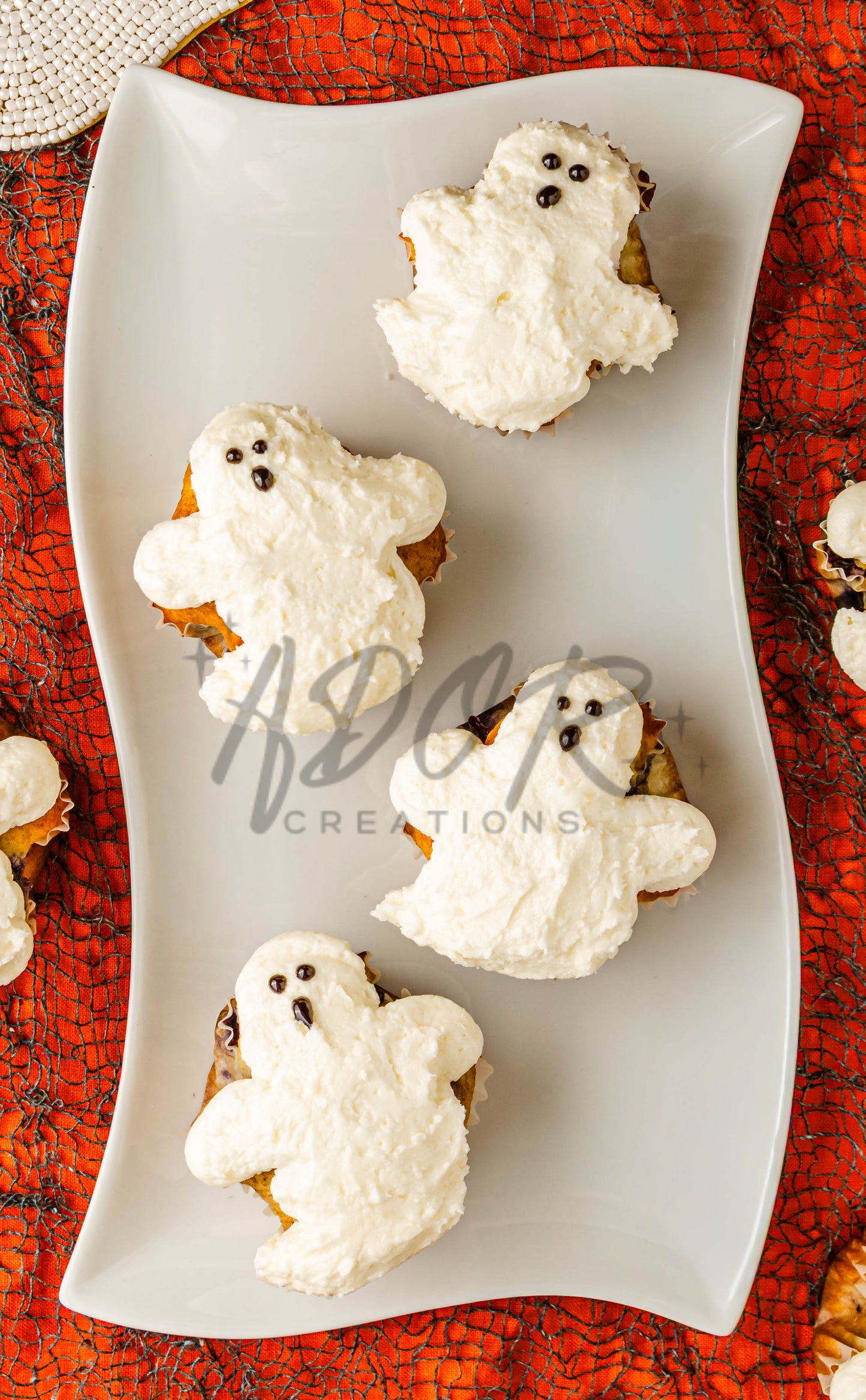 BOO-berry Ghost Muffins w/ SCREAM Cheese Frosting - Set 2 of 3