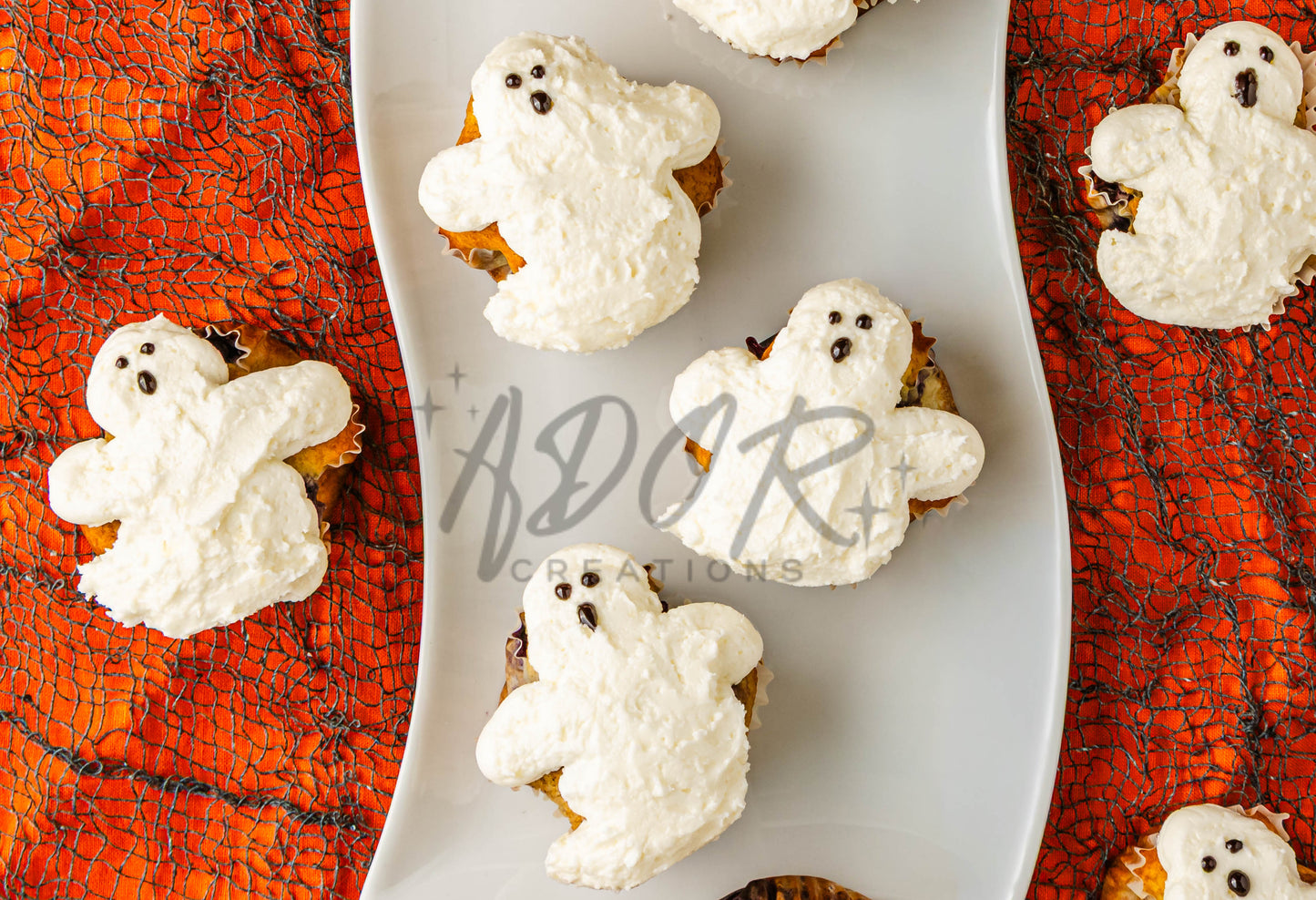 BOO-berry Ghost Muffins w/ SCREAM Cheese Frosting - Set 2 of 3
