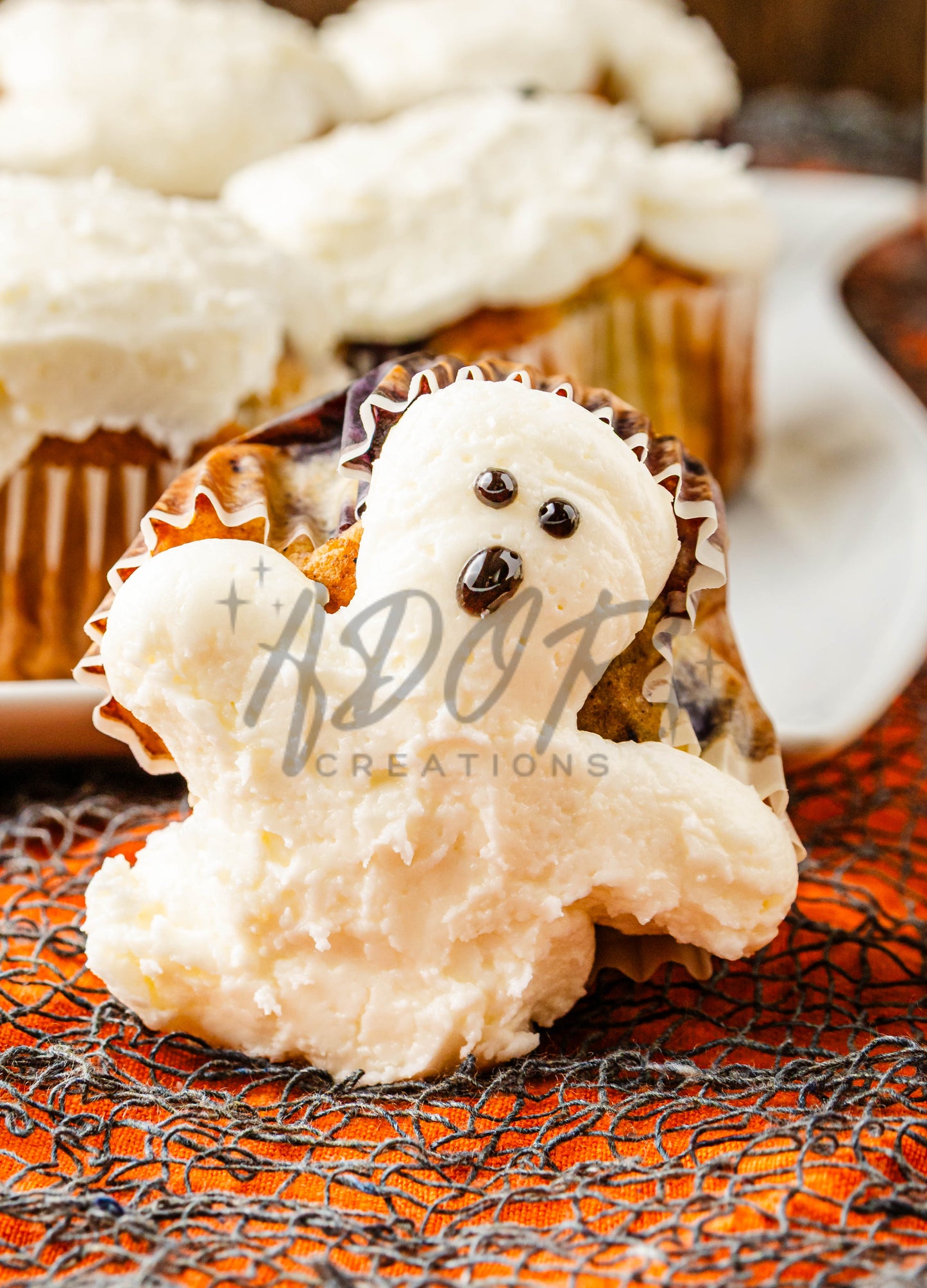 BOO-berry Ghost Muffins w/ SCREAM Cheese Frosting - Set 2 of 3