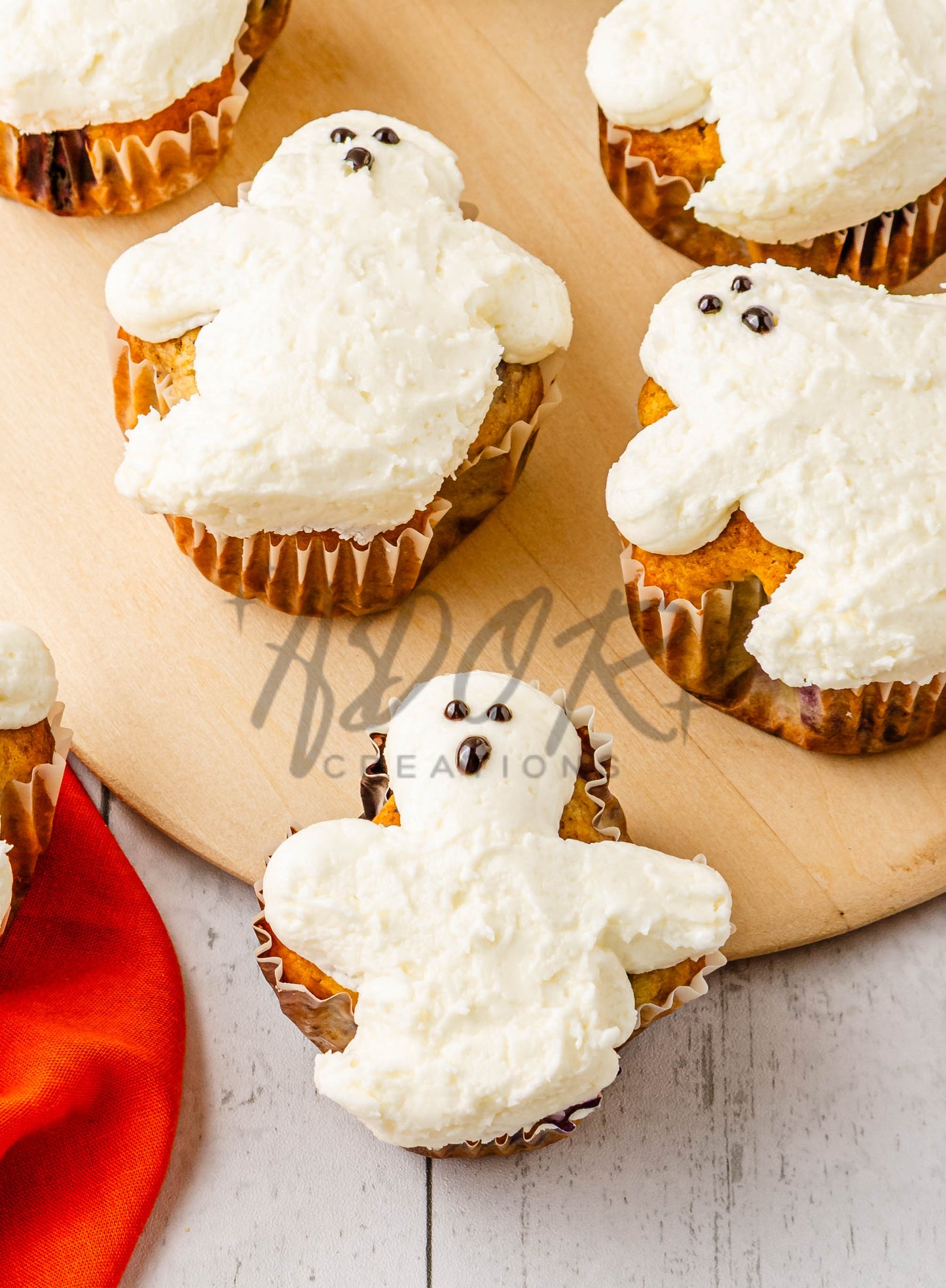 BOO-berry Ghost Muffins w/ SCREAM Cheese Frosting - Set 3 of 3