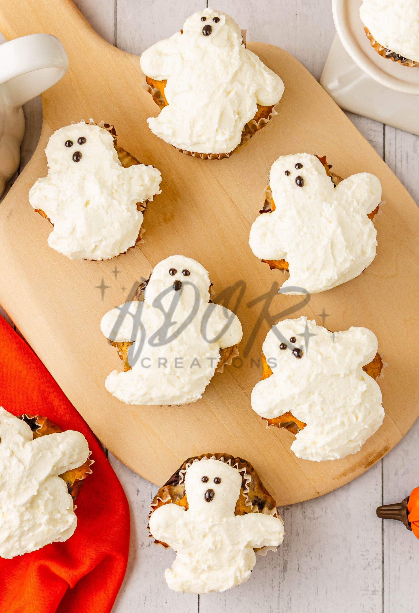 BOO-berry Ghost Muffins w/ SCREAM Cheese Frosting - Set 3 of 3