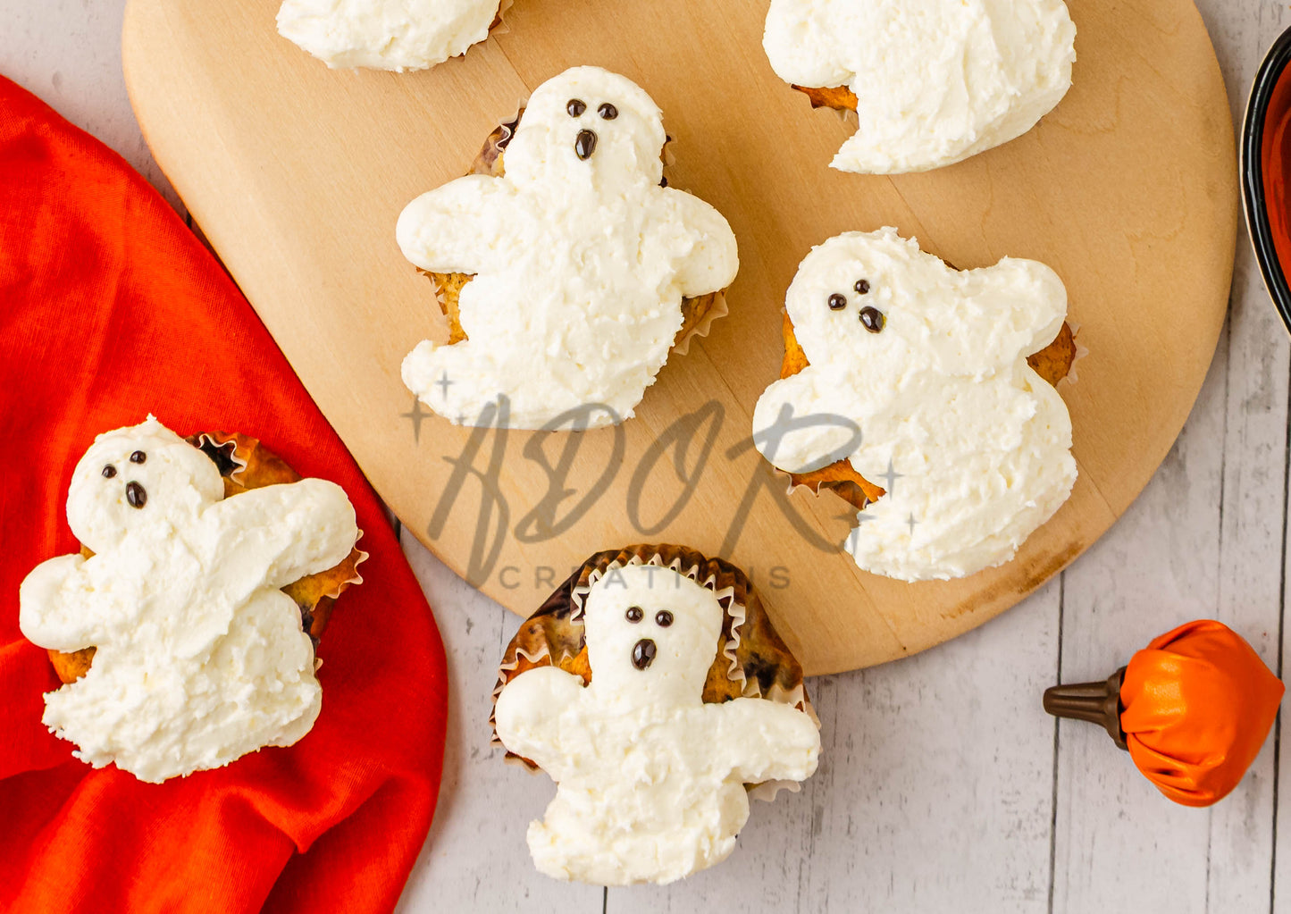BOO-berry Ghost Muffins w/ SCREAM Cheese Frosting - Set 3 of 3