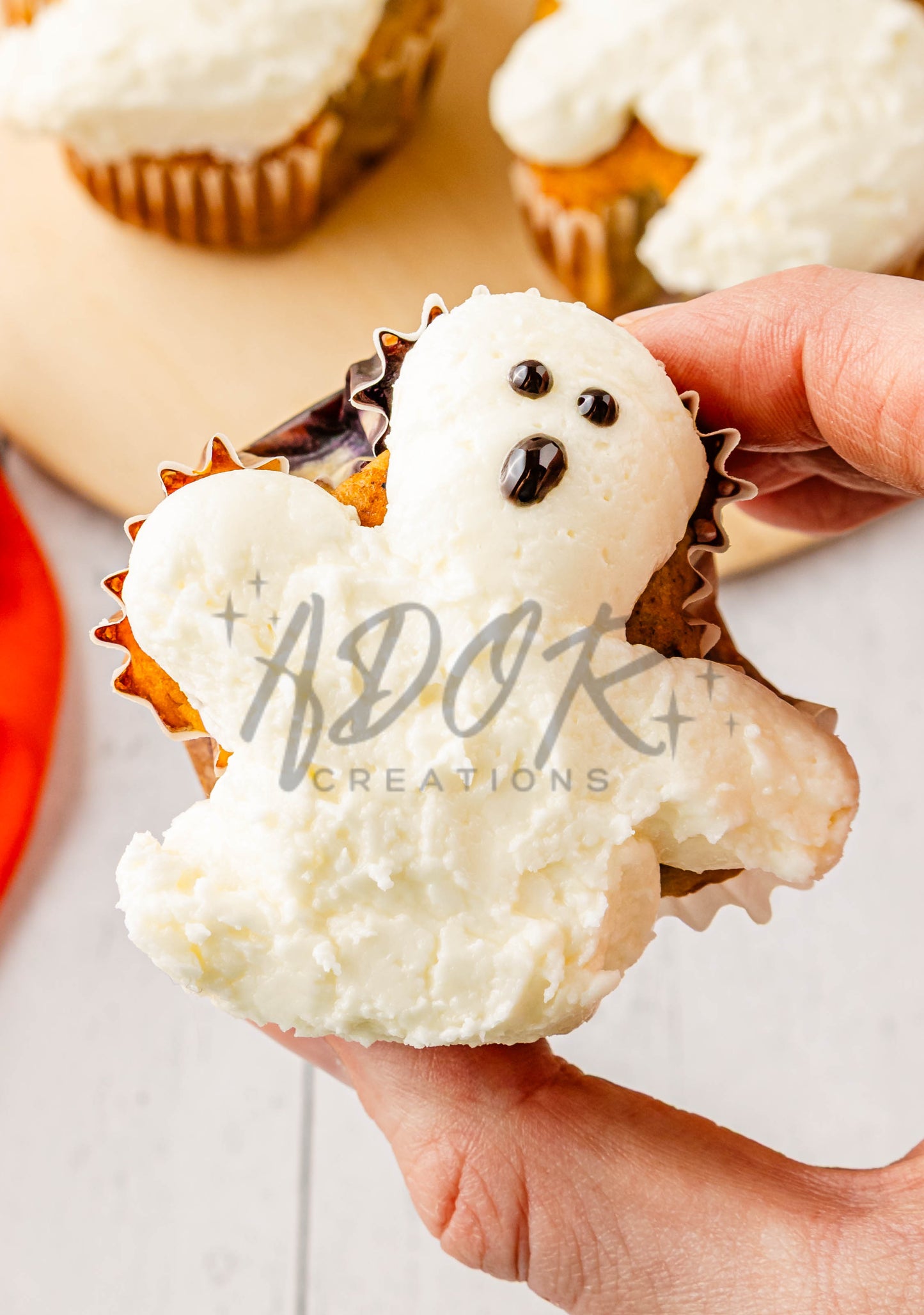 BOO-berry Ghost Muffins w/ SCREAM Cheese Frosting - Set 3 of 3