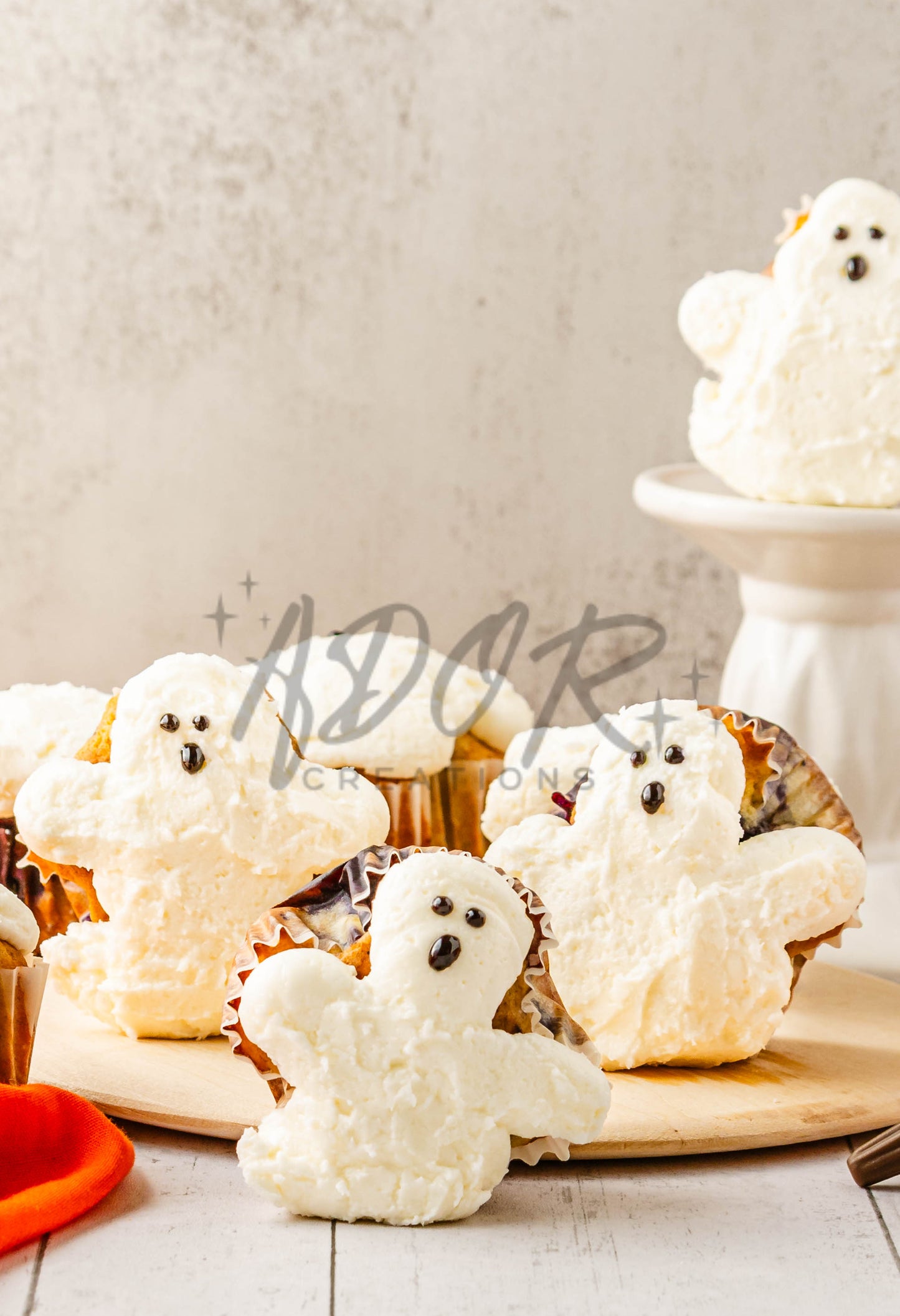 BOO-berry Ghost Muffins w/ SCREAM Cheese Frosting - Set 3 of 3