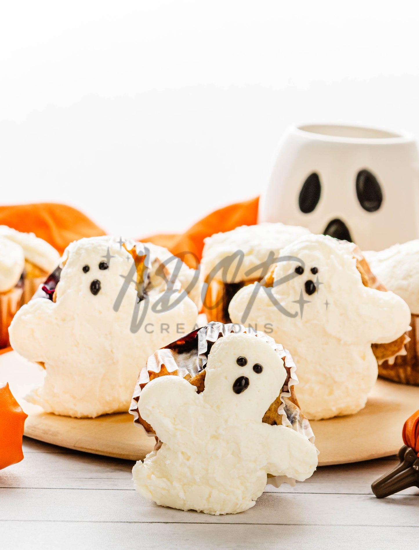 BOO-berry Ghost Muffins w/ SCREAM Cheese Frosting - Set 3 of 3