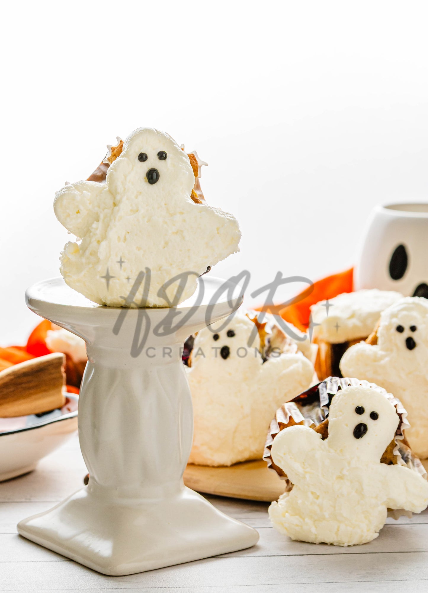 BOO-berry Ghost Muffins w/ SCREAM Cheese Frosting - Set 3 of 3