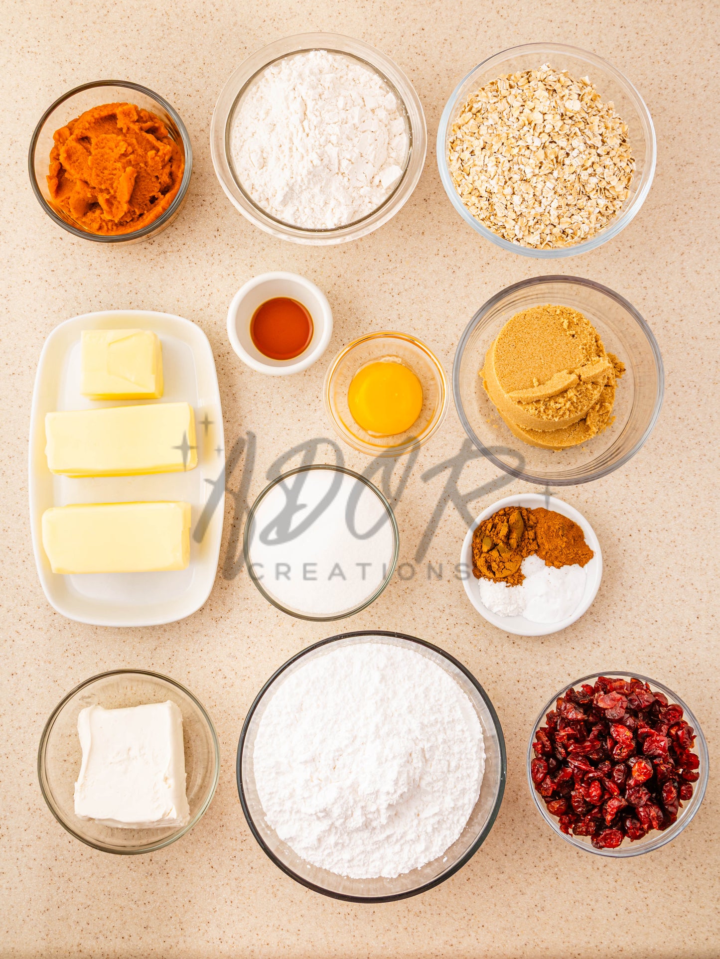 Pumpkin Oatmeal Cranberry Sandwich Cookies - Set 1 of 3