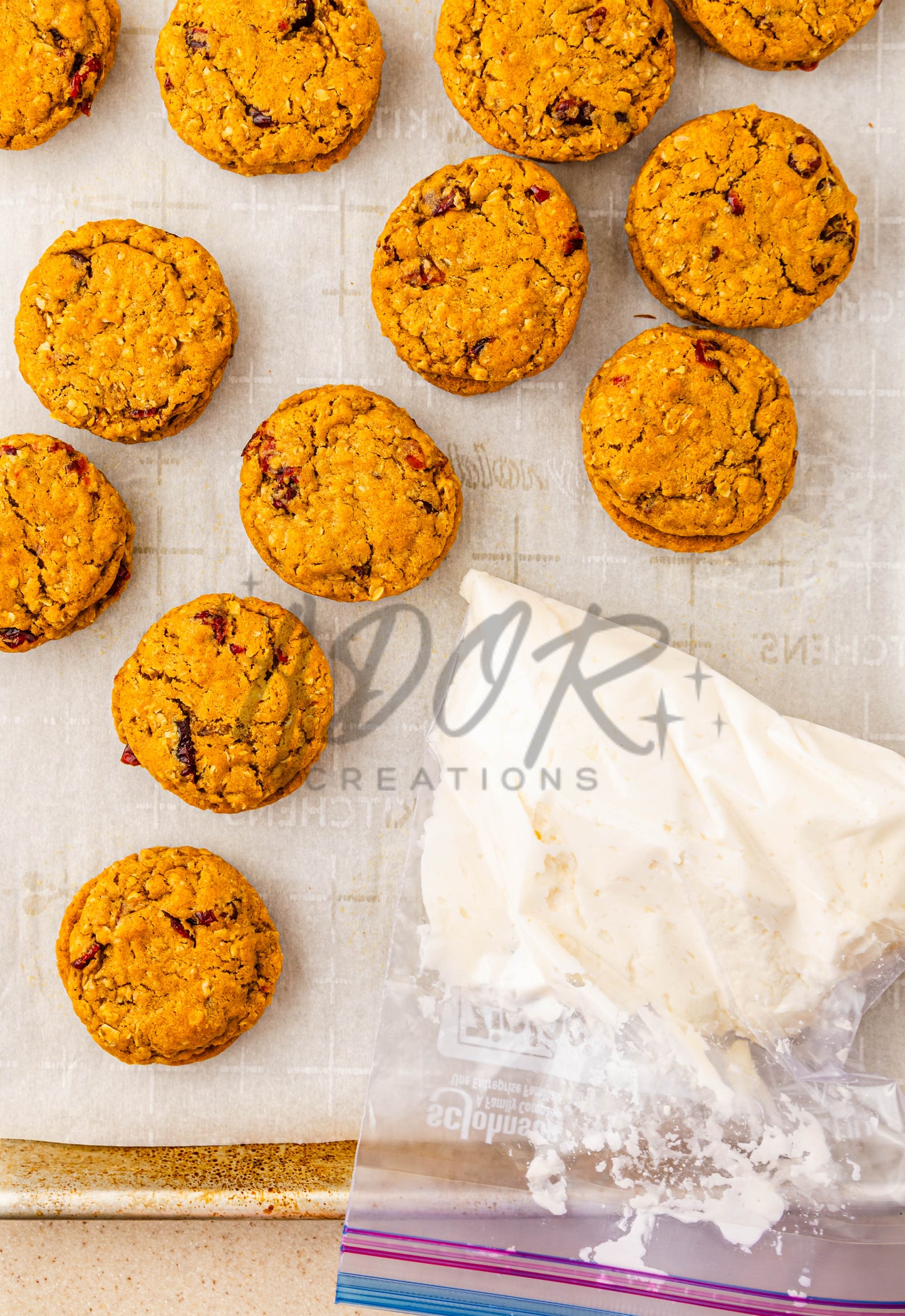 Pumpkin Oatmeal Cranberry Sandwich Cookies - Set 1 of 3