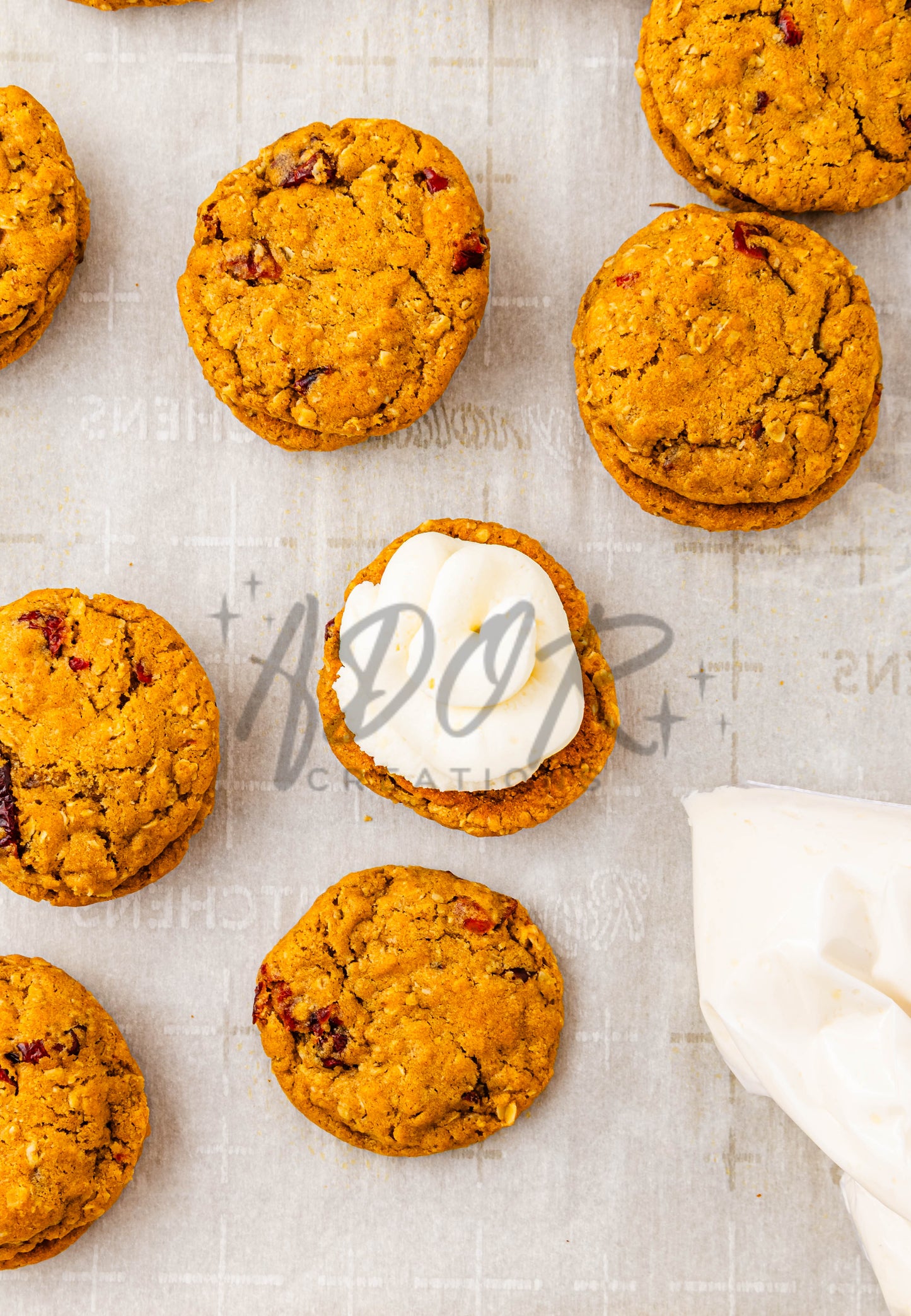 Pumpkin Oatmeal Cranberry Sandwich Cookies - Set 1 of 3
