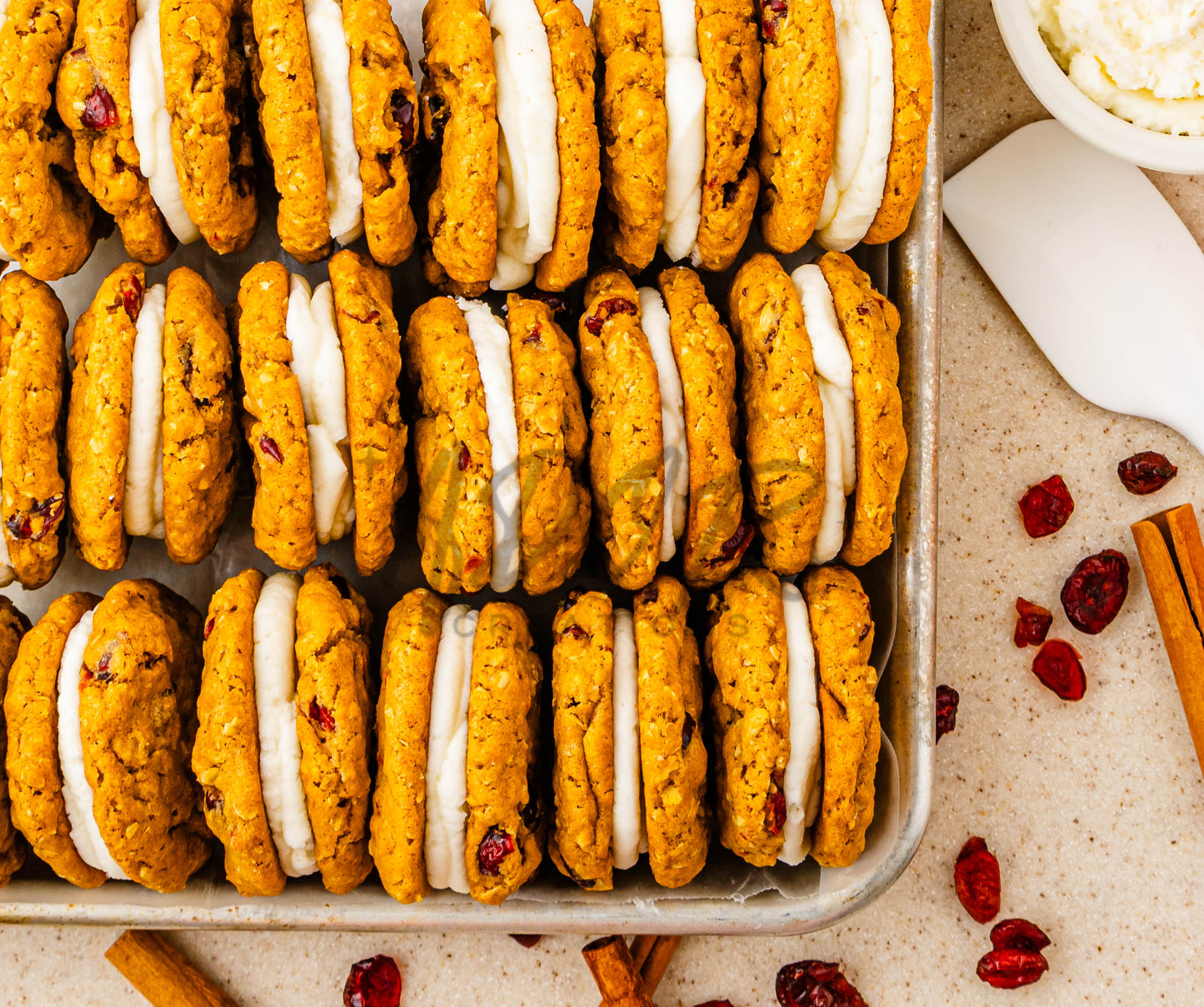 Pumpkin Oatmeal Cranberry Sandwich Cookies - Set 1 of 3