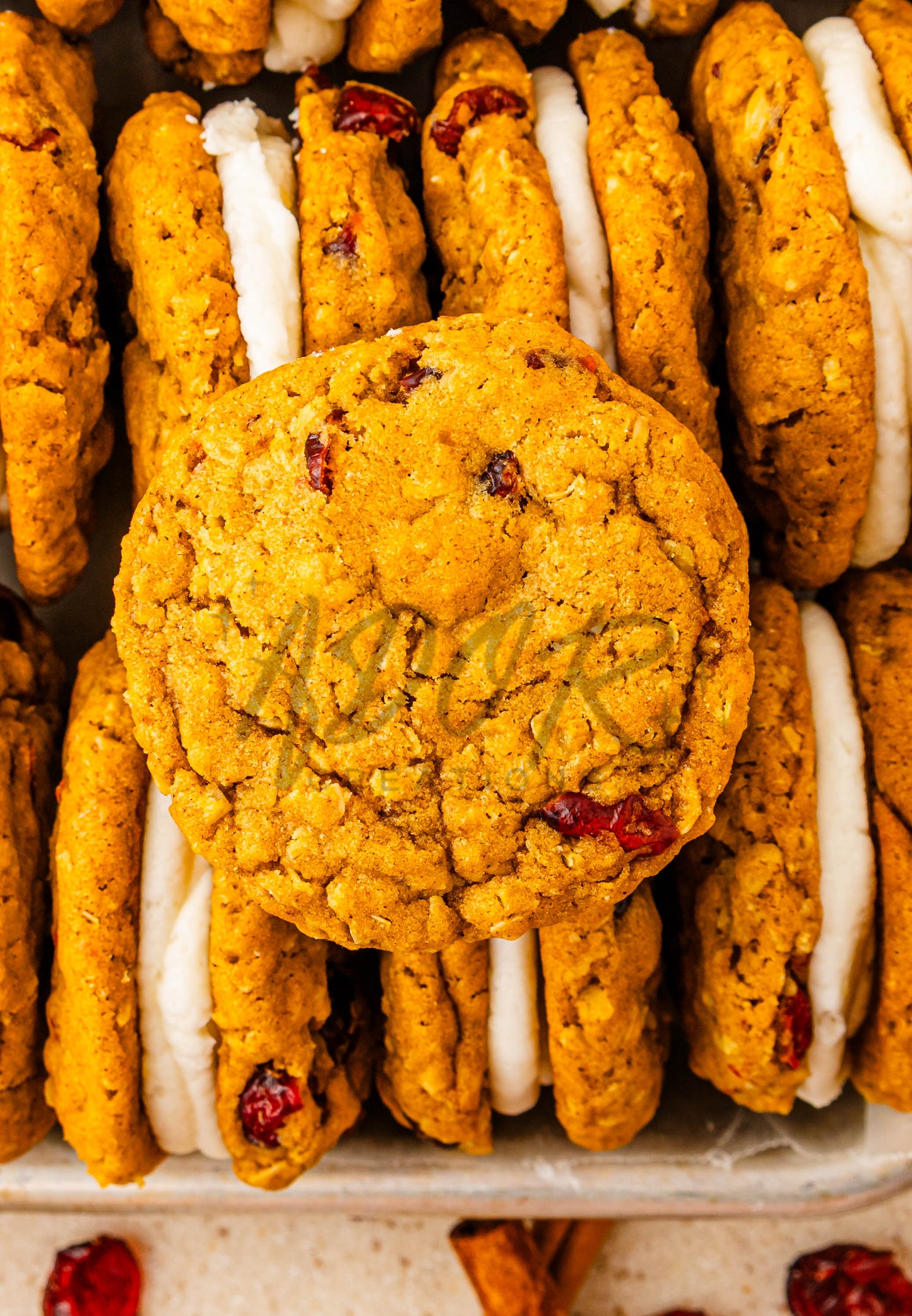Pumpkin Oatmeal Cranberry Sandwich Cookies - Set 1 of 3