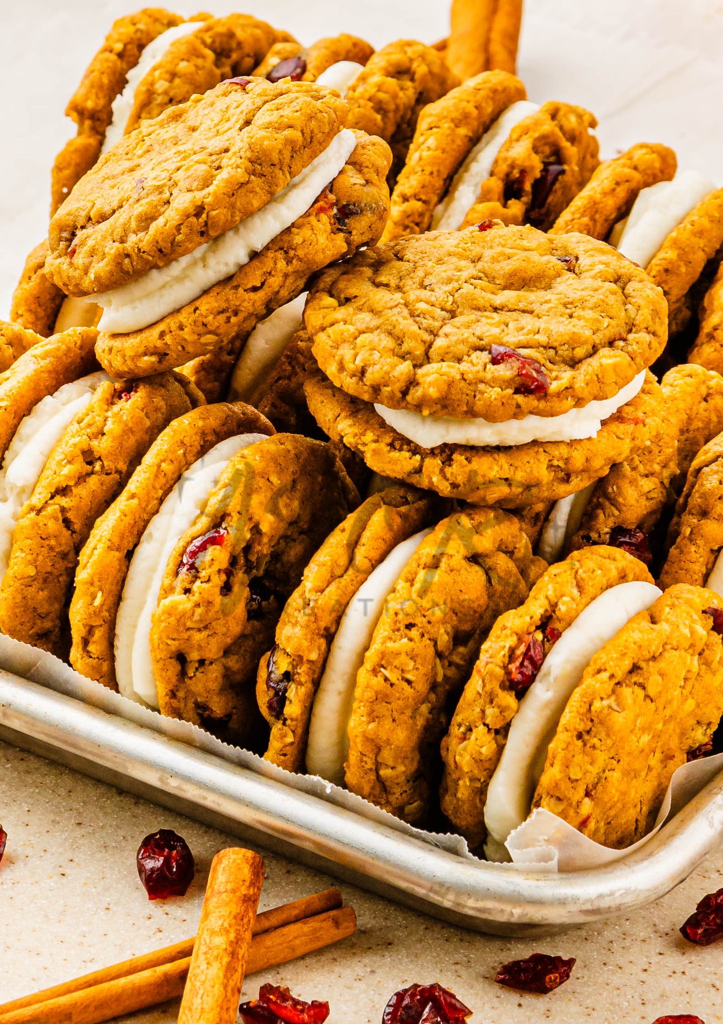 Pumpkin Oatmeal Cranberry Sandwich Cookies - Set 1 of 3