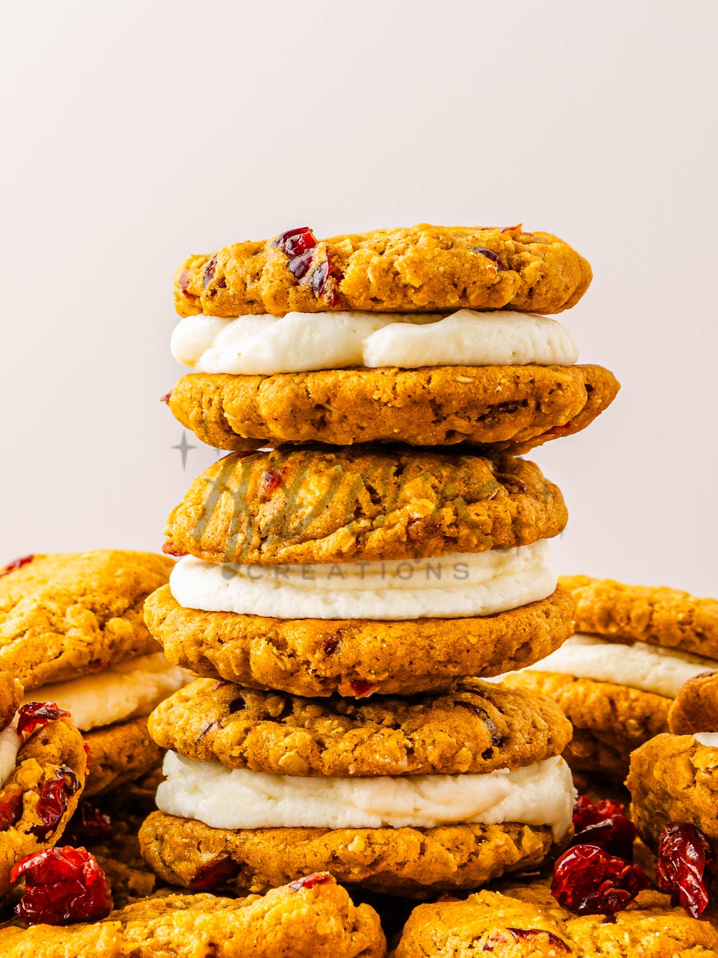 Pumpkin Oatmeal Cranberry Sandwich Cookies - Set 2 of 3