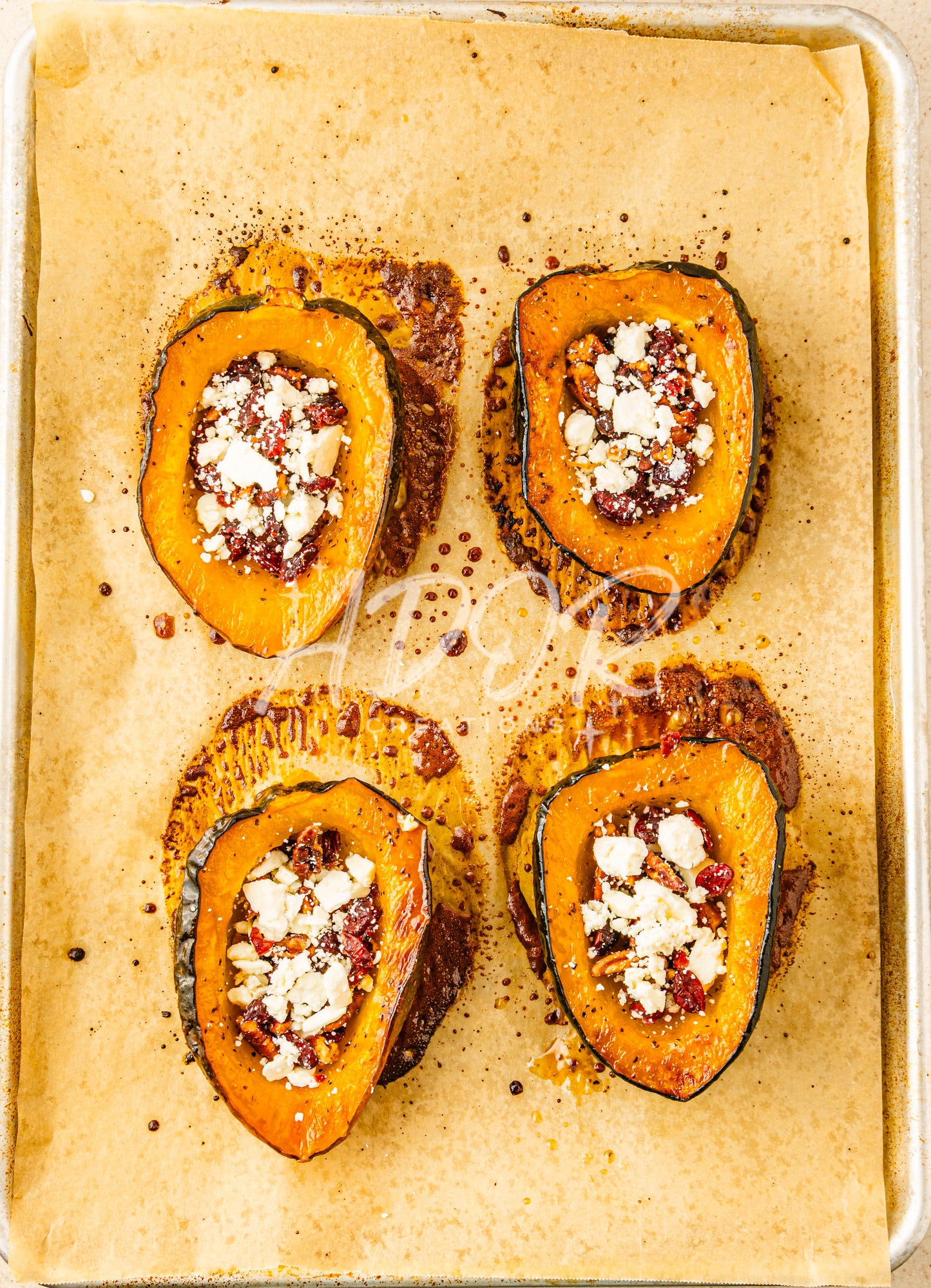 Hot Honey Feta Roasted Acorn Squash - EXCLUSIVE