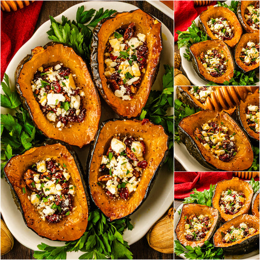 Hot Honey Feta Roasted Acorn Squash - EXCLUSIVE