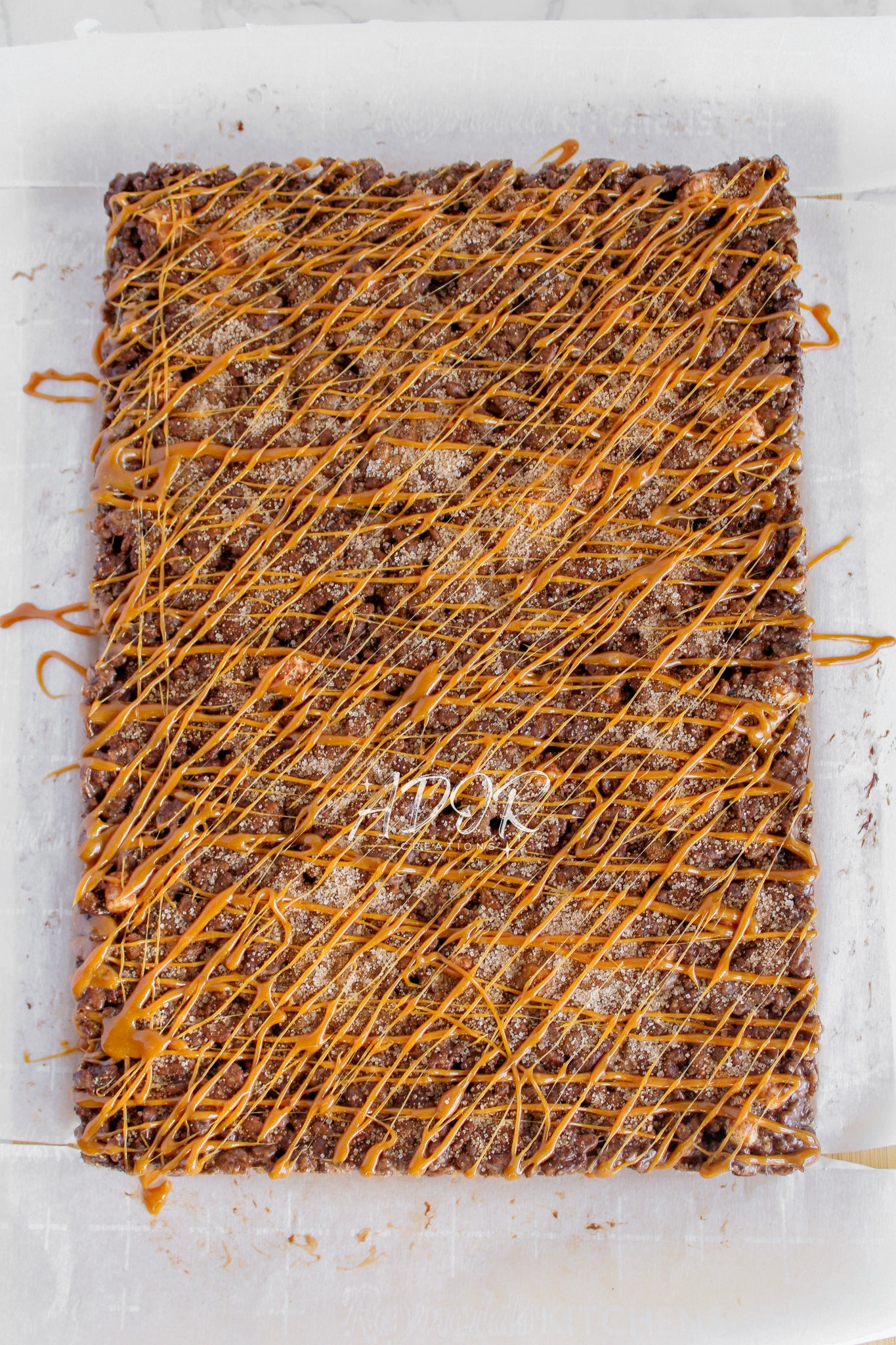 Chocolate Churro Rice Krispie Treats w/ Caramel Drizzle - Set 1 of 3