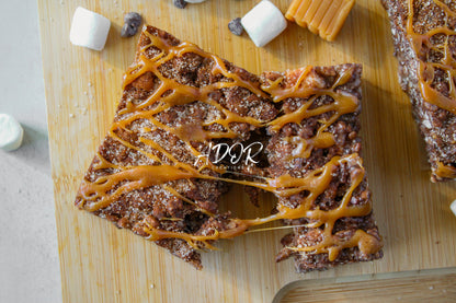 Chocolate Churro Rice Krispie Treats w/ Caramel Drizzle - Set 1 of 3