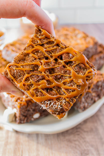 Chocolate Churro Rice Krispie Treats w/ Caramel Drizzle - Set 2 of 3