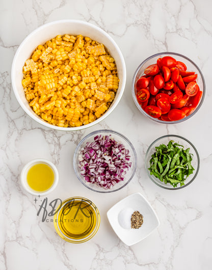 Simple & Fresh Summer Corn Tomato Basil Salad - EXCLUSIVE