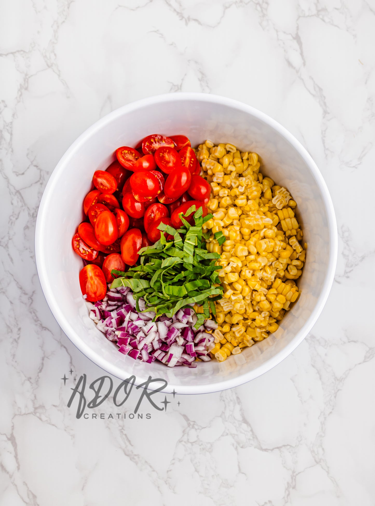 Simple & Fresh Summer Corn Tomato Basil Salad - EXCLUSIVE