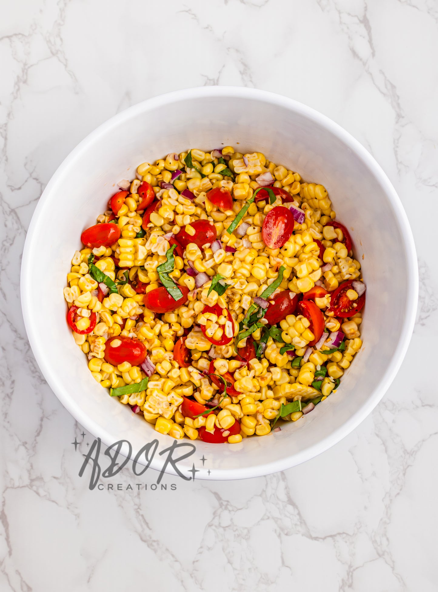 Simple & Fresh Summer Corn Tomato Basil Salad - EXCLUSIVE