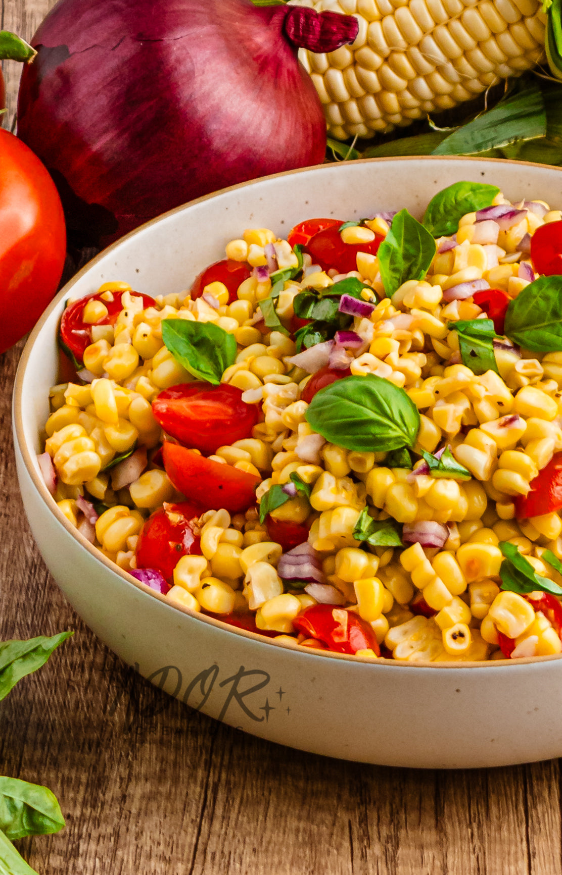 Simple & Fresh Summer Corn Tomato Basil Salad - EXCLUSIVE
