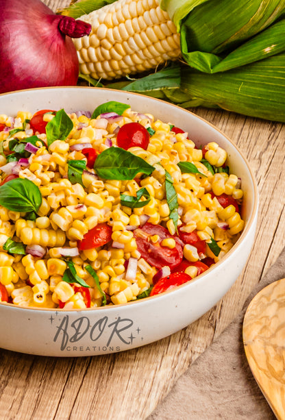 Simple & Fresh Summer Corn Tomato Basil Salad - EXCLUSIVE