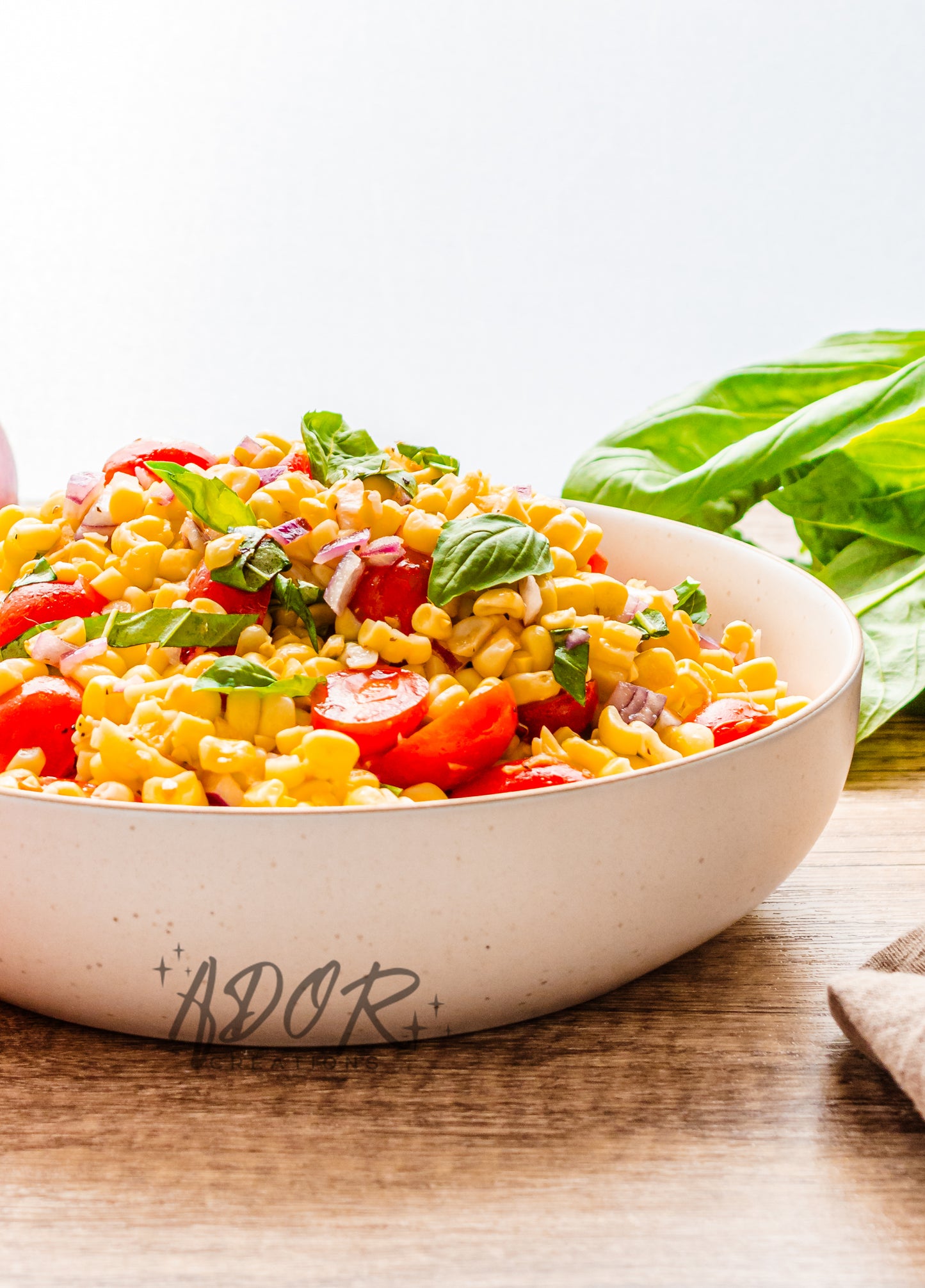 Simple & Fresh Summer Corn Tomato Basil Salad - EXCLUSIVE
