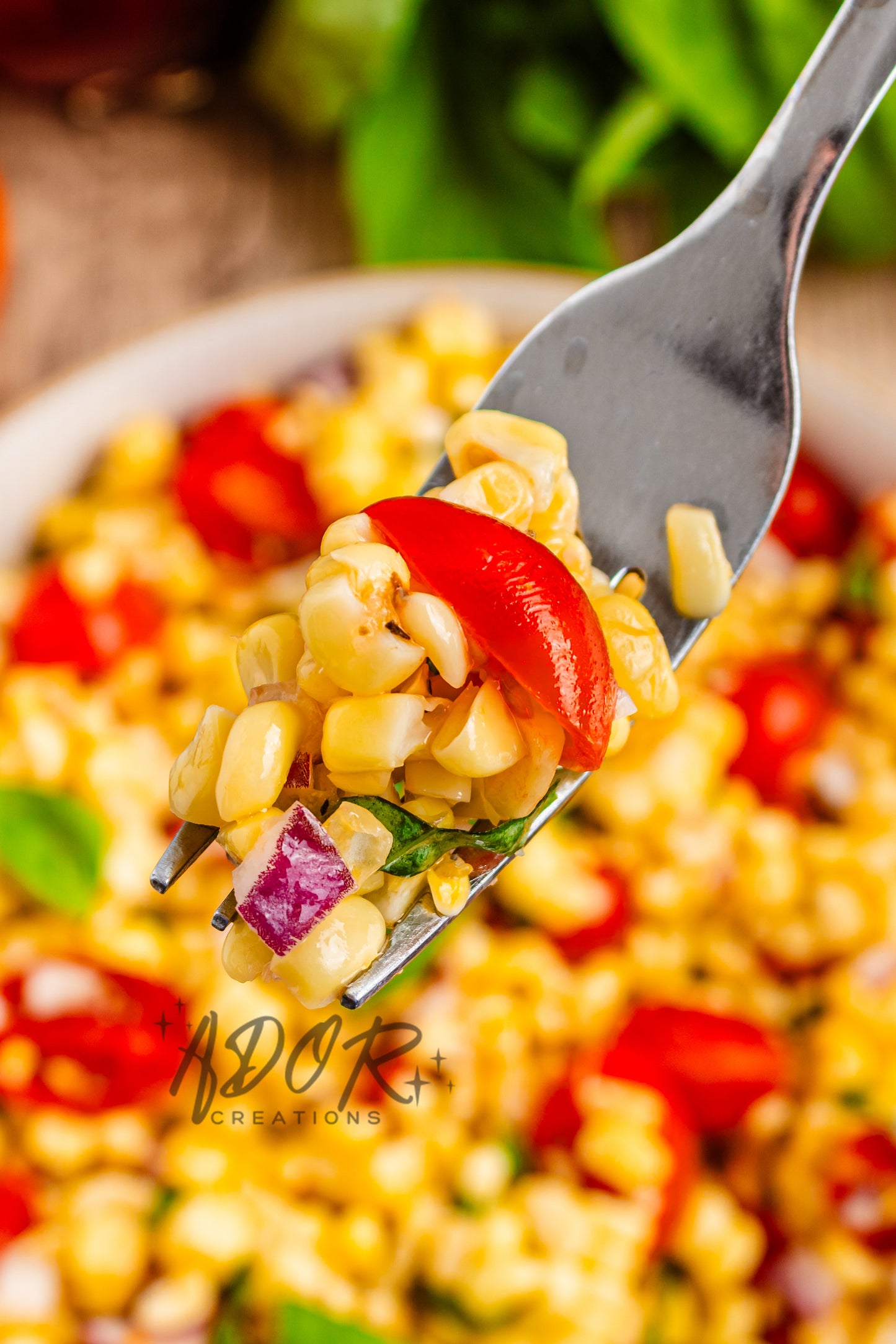 Simple & Fresh Summer Corn Tomato Basil Salad - EXCLUSIVE