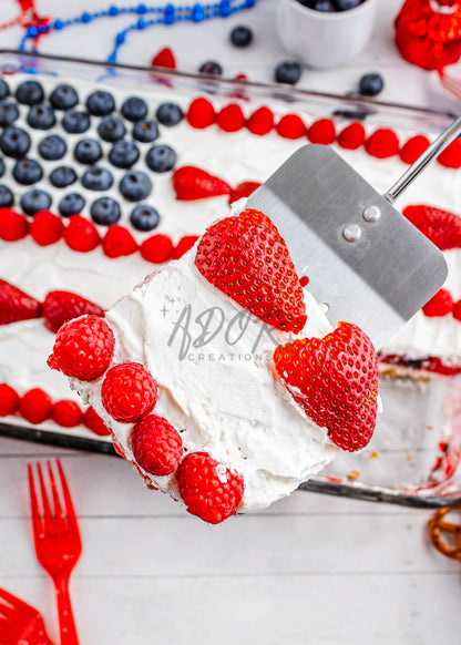 Patriotic Triple Berry Pretzel Salad - EXCLUSIVE