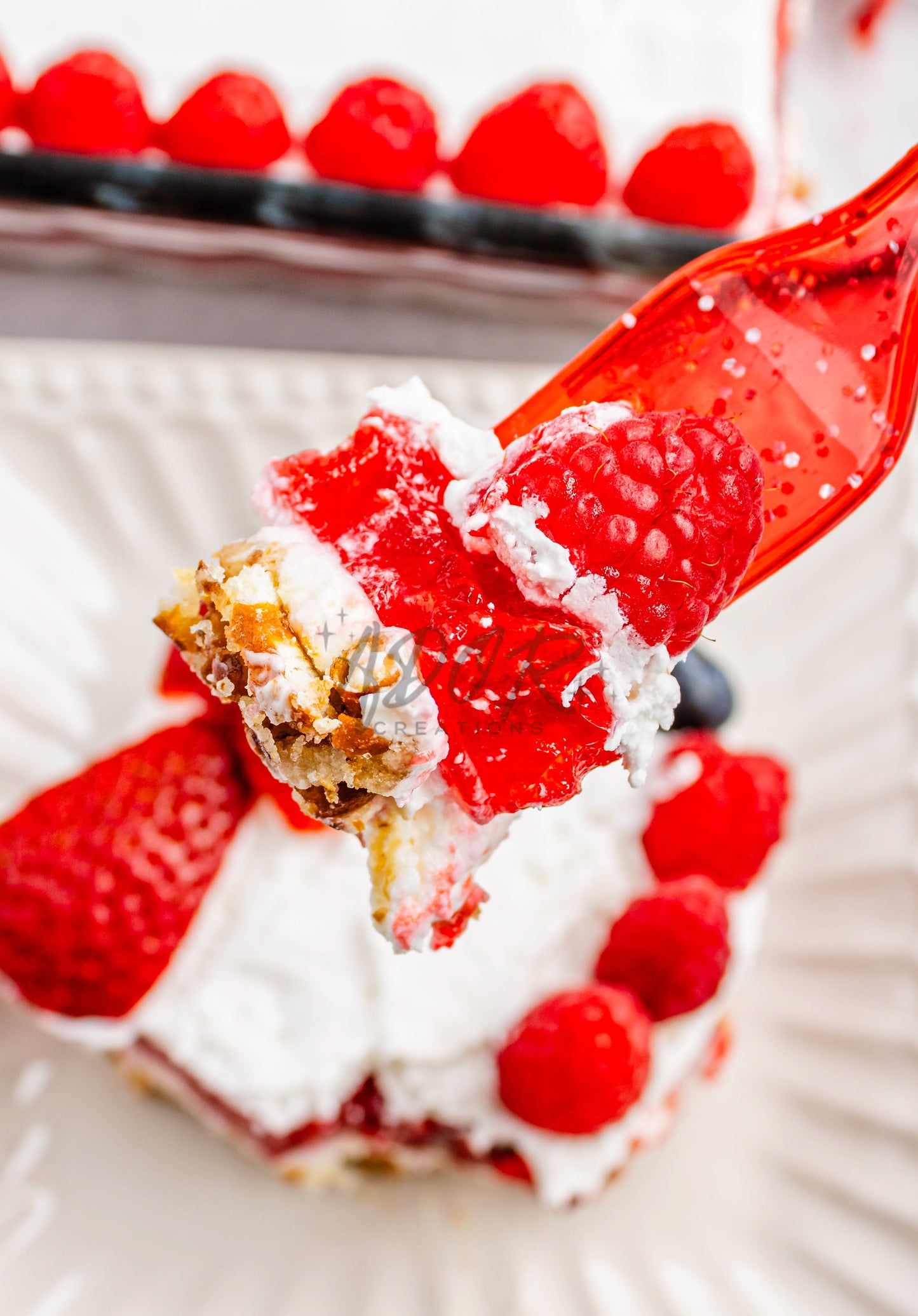 Patriotic Triple Berry Pretzel Salad - EXCLUSIVE