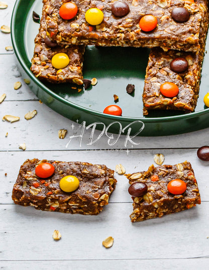 No-Bake Reese's Pieces Protein Bars - Set 4 of 6
