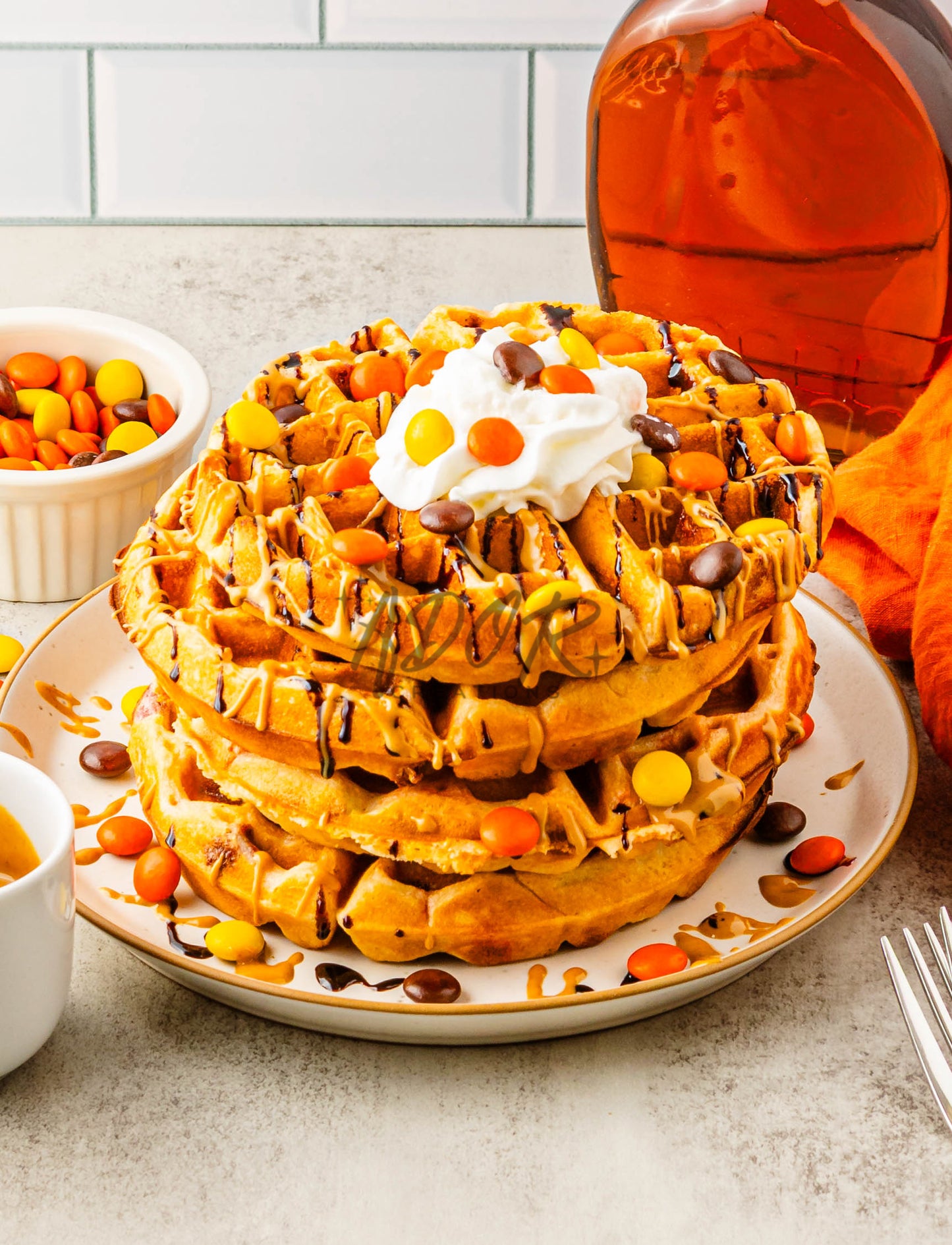Reese's Pieces Waffles - EXCLUSIVE