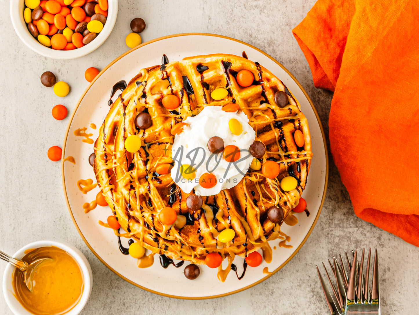Reese's Pieces Waffles - EXCLUSIVE
