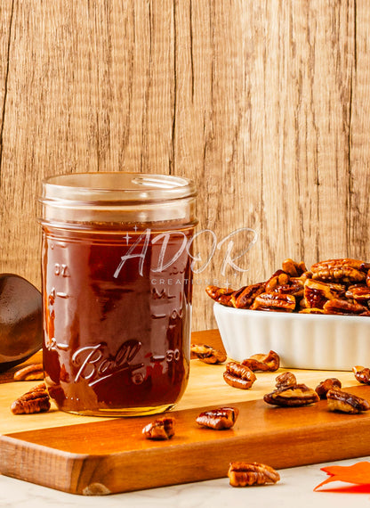 Homemade Pecan Syrup & Sweet Toasted Pecans - Set 1 of 3