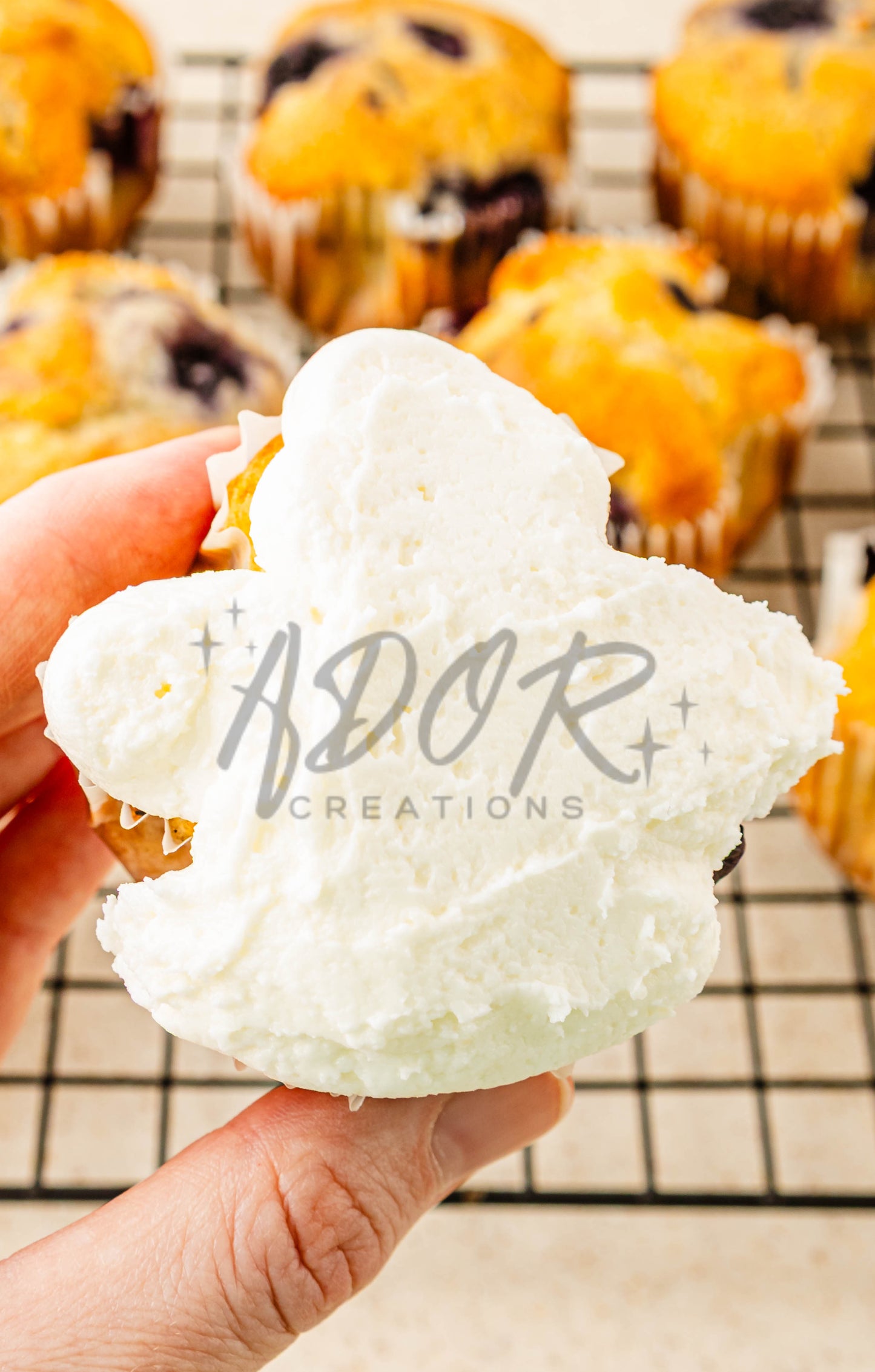 BOO-berry Ghost Muffins w/ SCREAM Cheese Frosting - Set 1 of 3