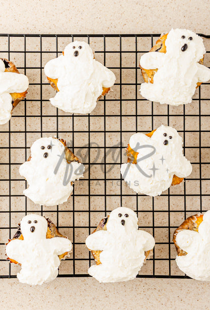 BOO-berry Ghost Muffins w/ SCREAM Cheese Frosting - Set 1 of 3